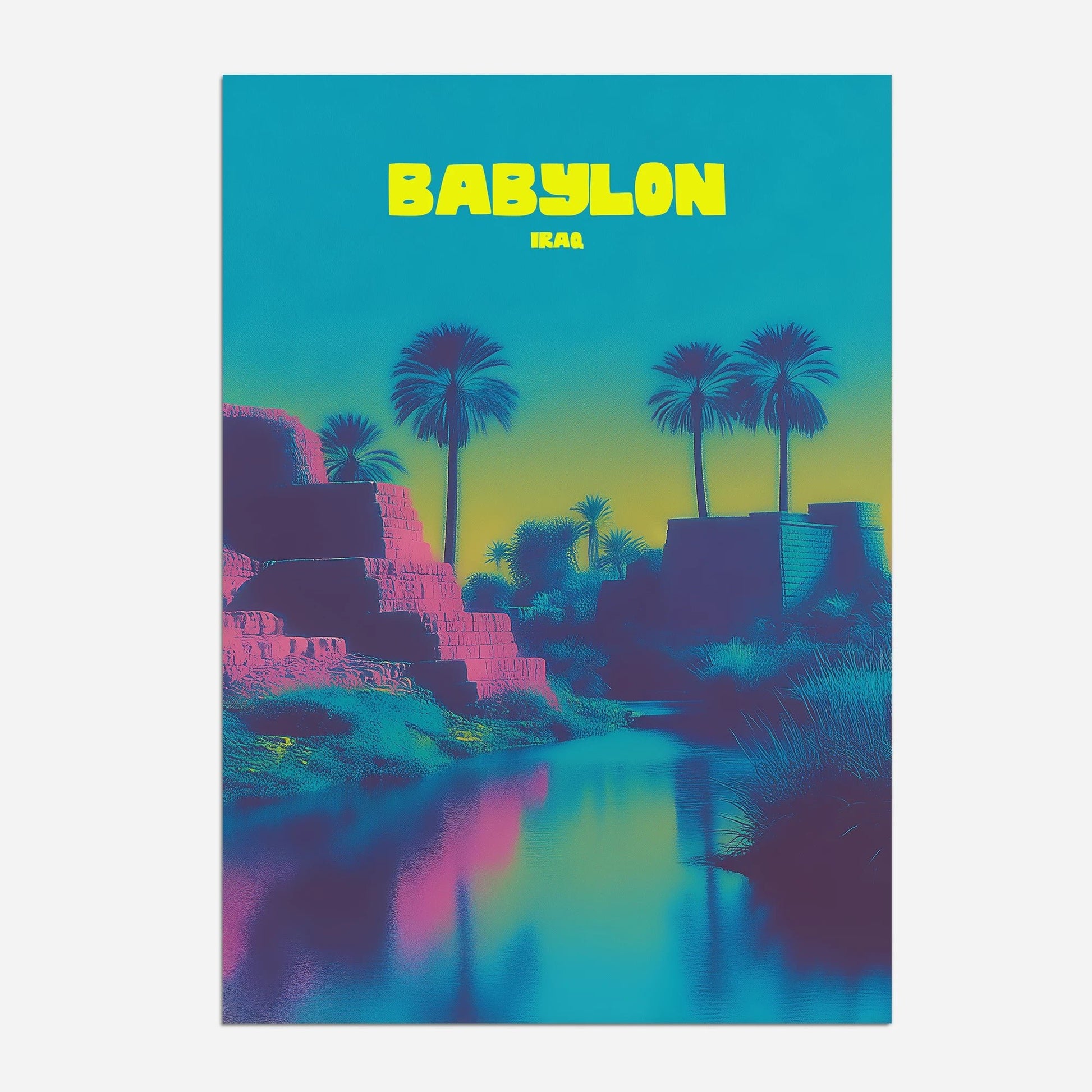 Hanging Garden Of Babylon Iraq Asia Travel Poster - Postered