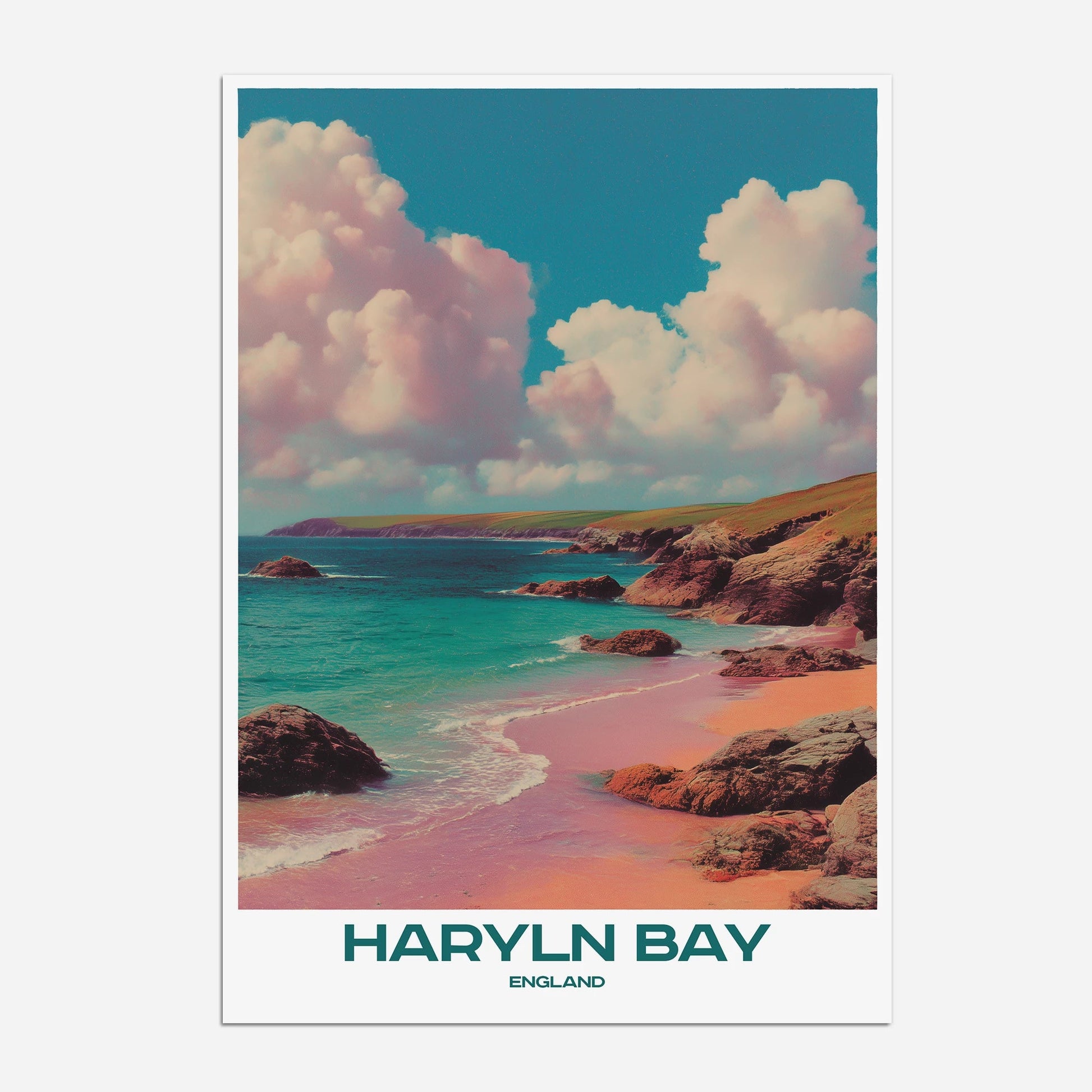 Harlyn Bay Cornwall England Europe Travel Poster - Postered