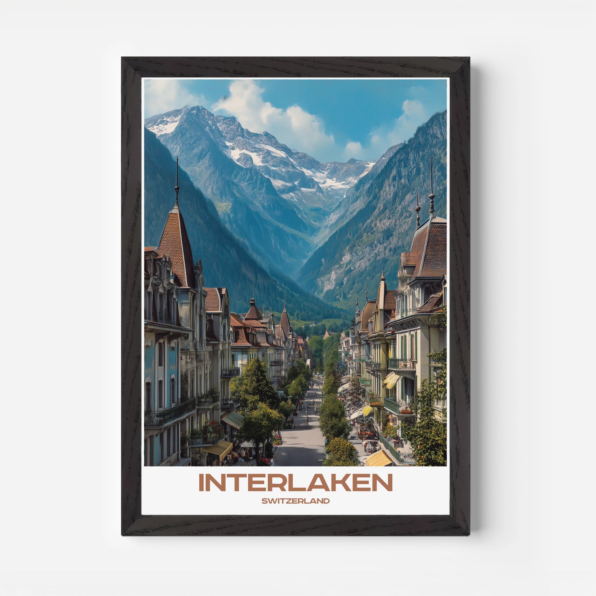 Interlaken Switzerland Europe Travel Poster - Postered