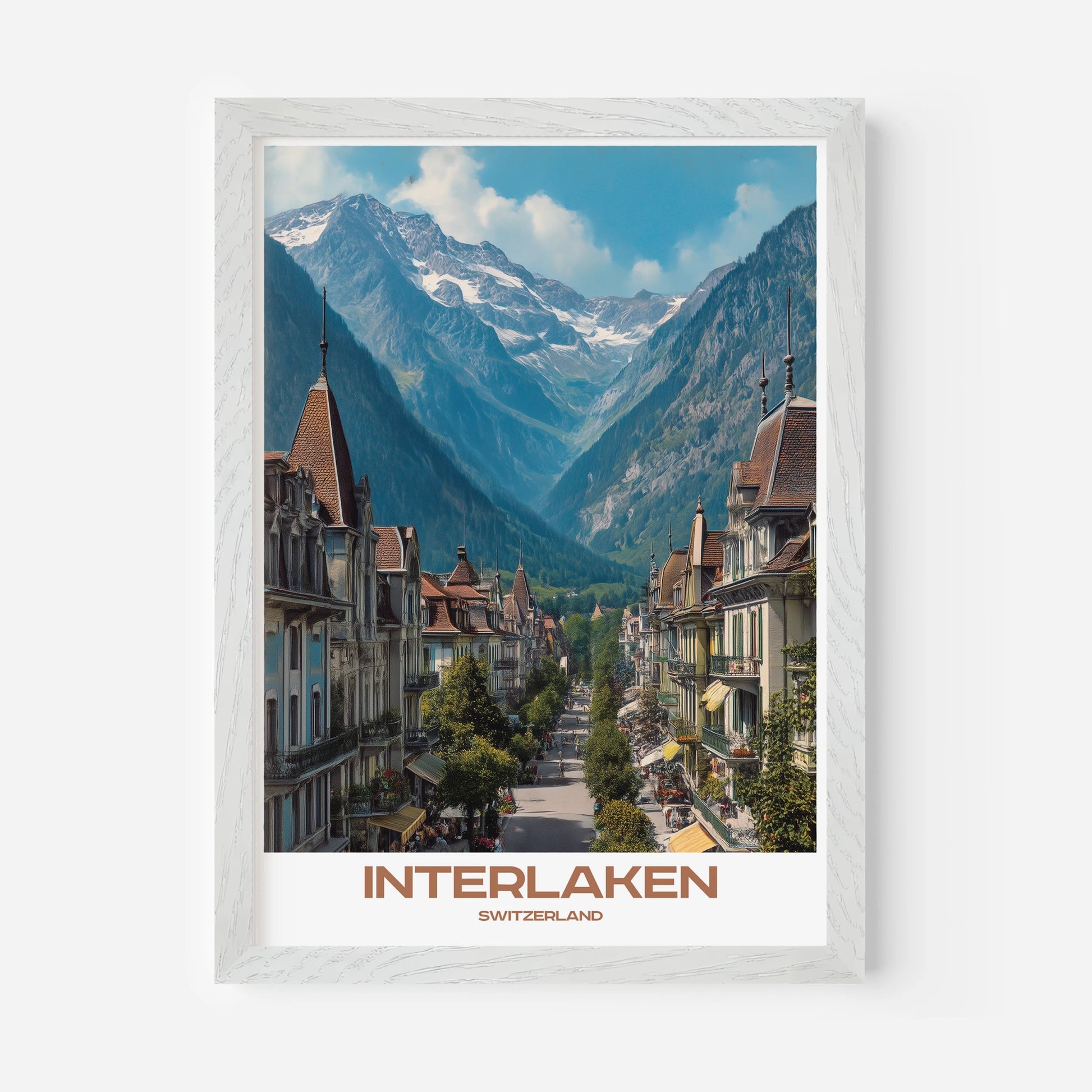 Interlaken Switzerland Europe Travel Poster - Postered