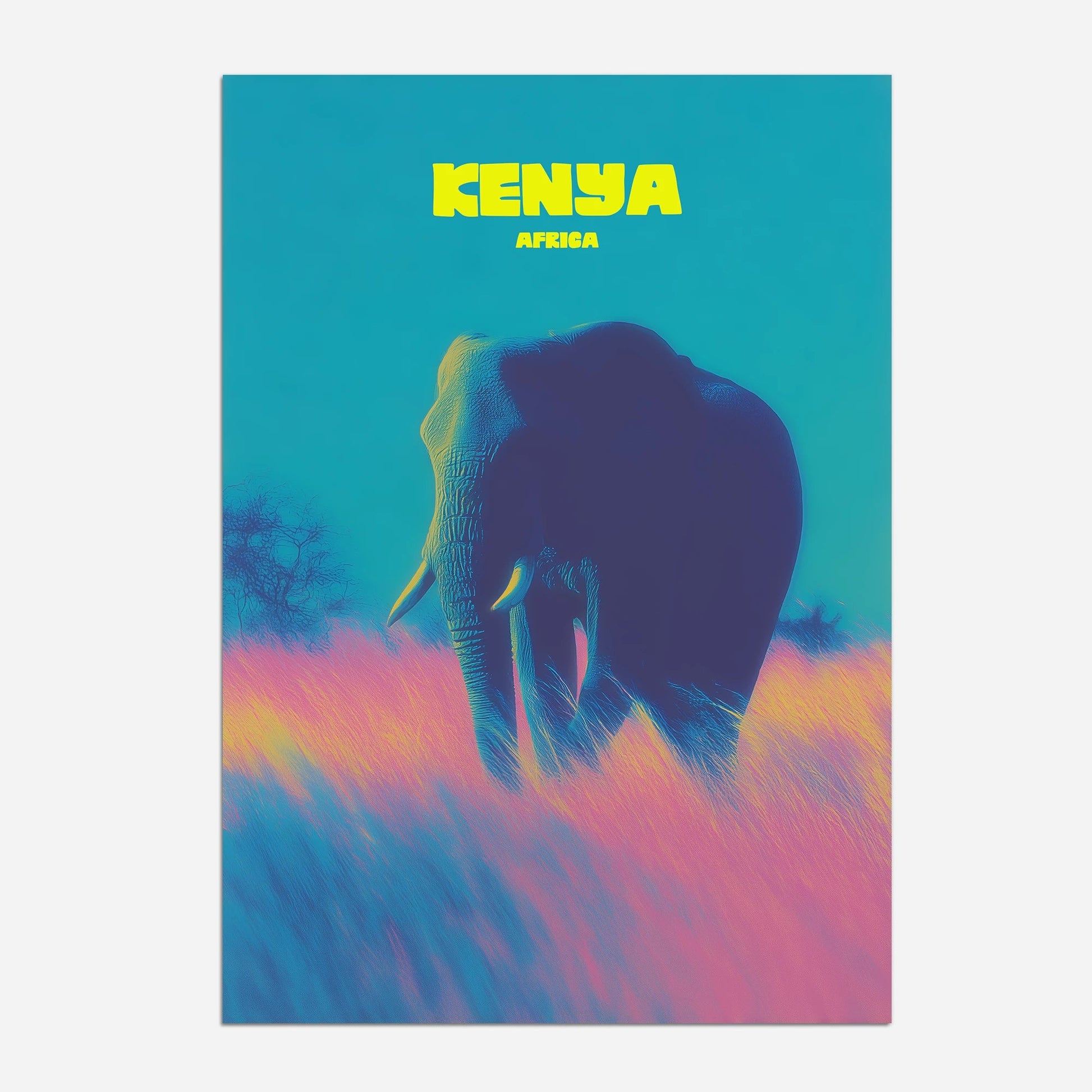 Kenya Africa Elephant Travel Poster - Postered
