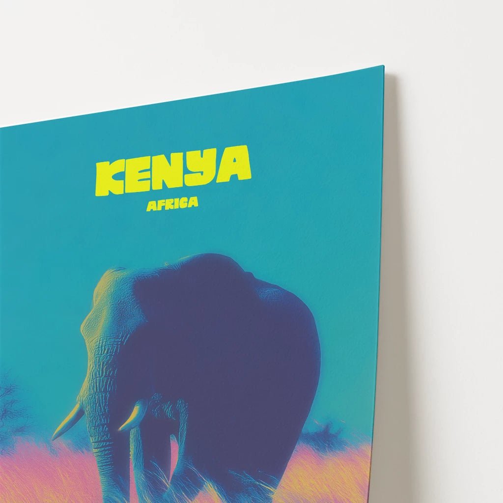 Kenya Africa Elephant Travel Poster - Postered