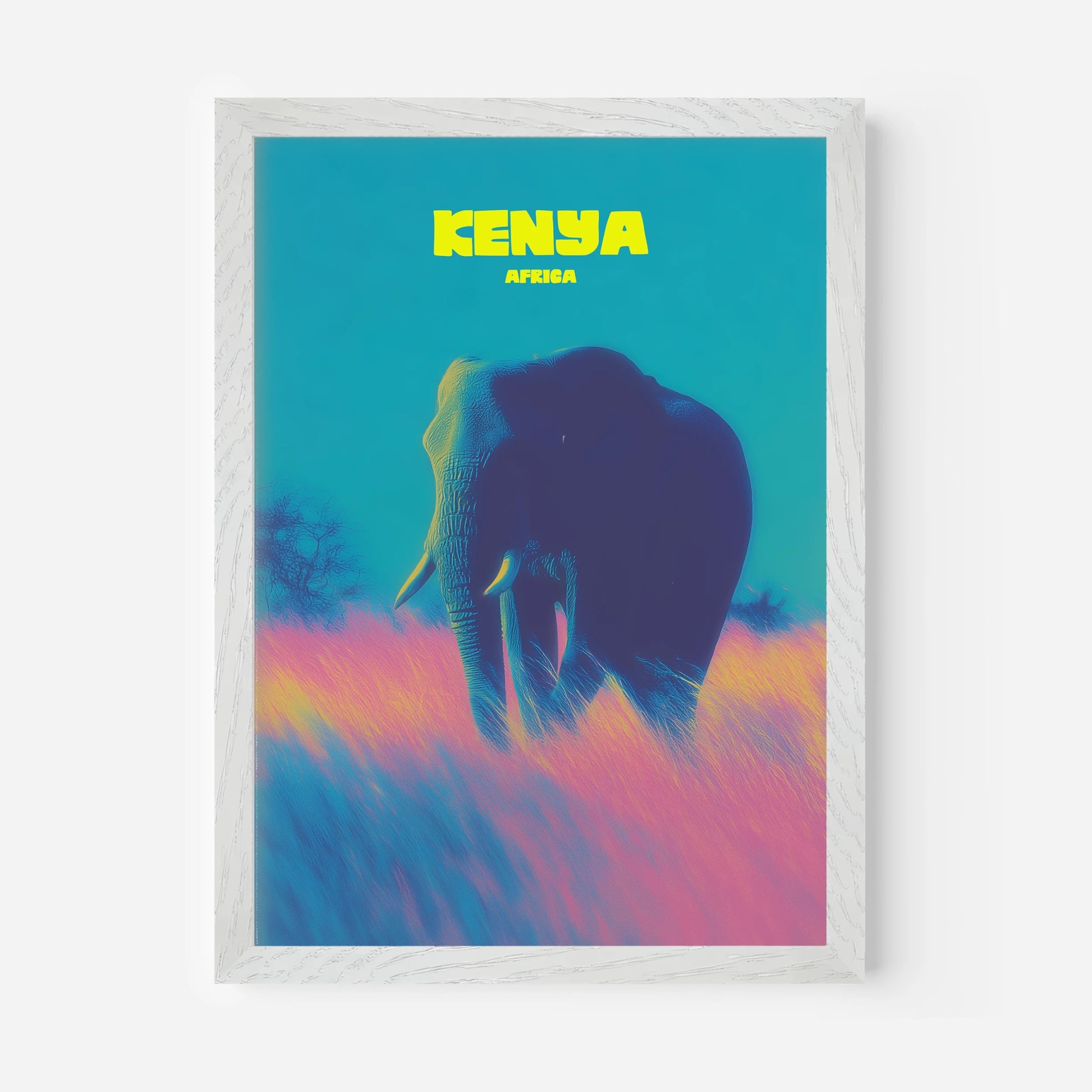 Kenya Africa Elephant Travel Poster - Postered