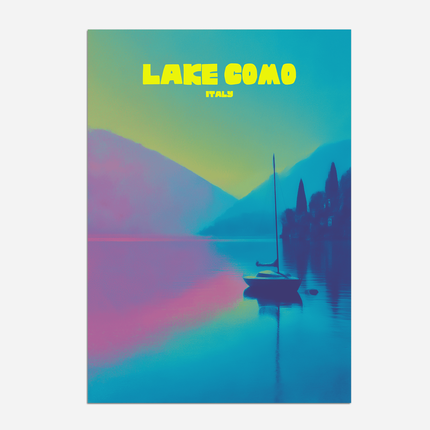 Lake Como Italy Europe Travel Poster - Postered