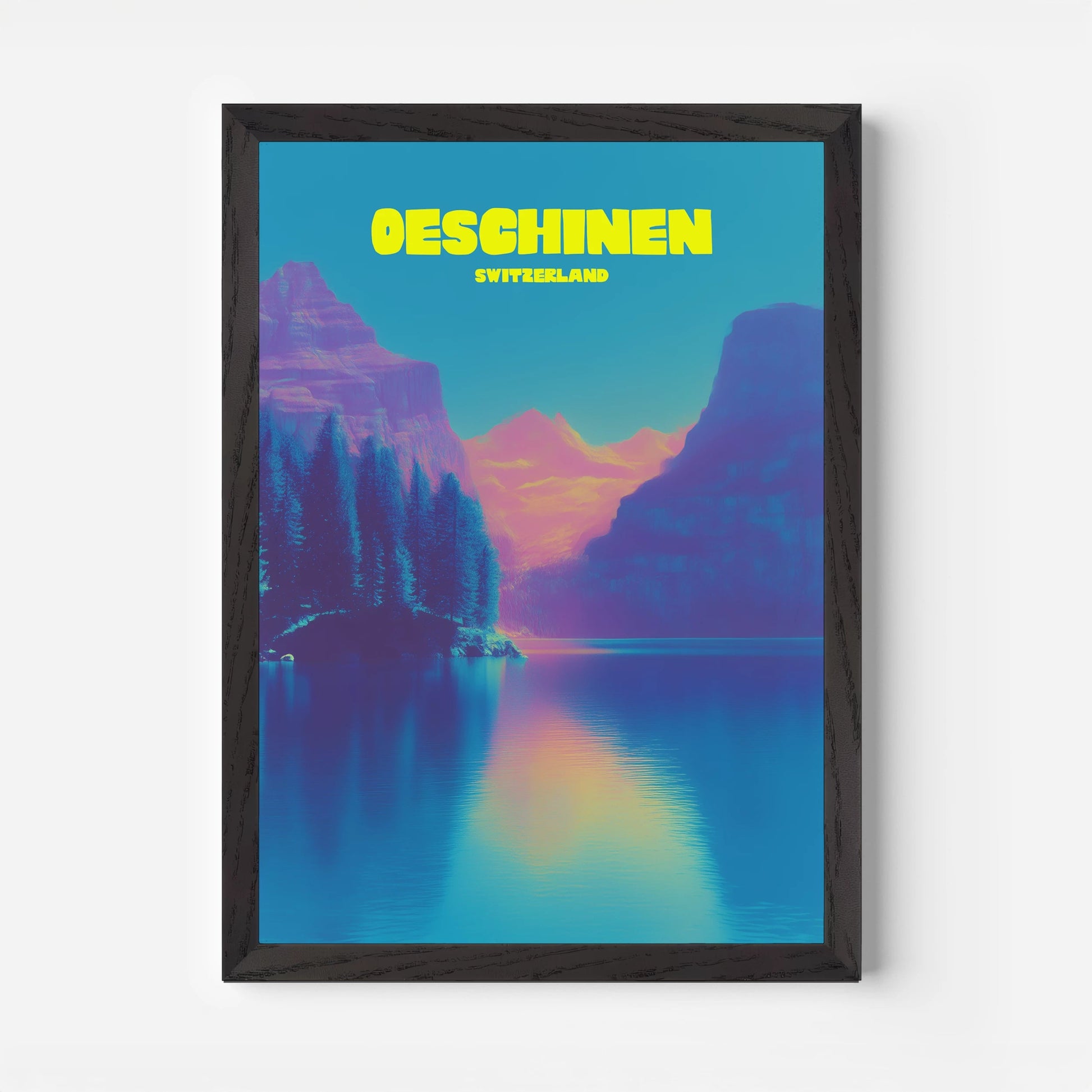 Lake Oeschinen Switzerland Europe Travel Poster - Postered