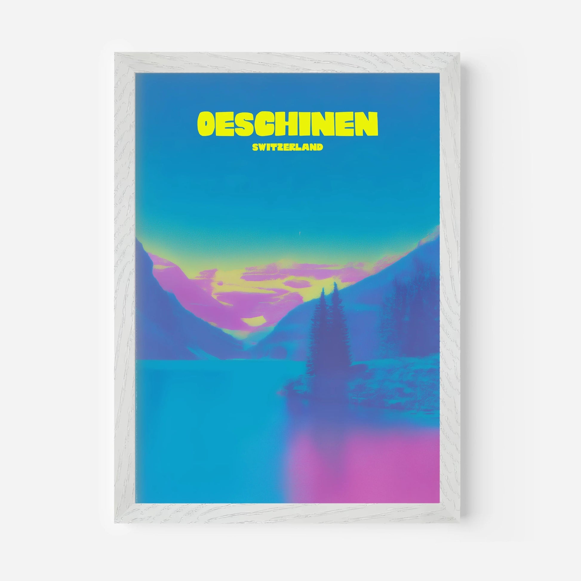 Lake Oeschinen Switzerland Travel Poster - Postered