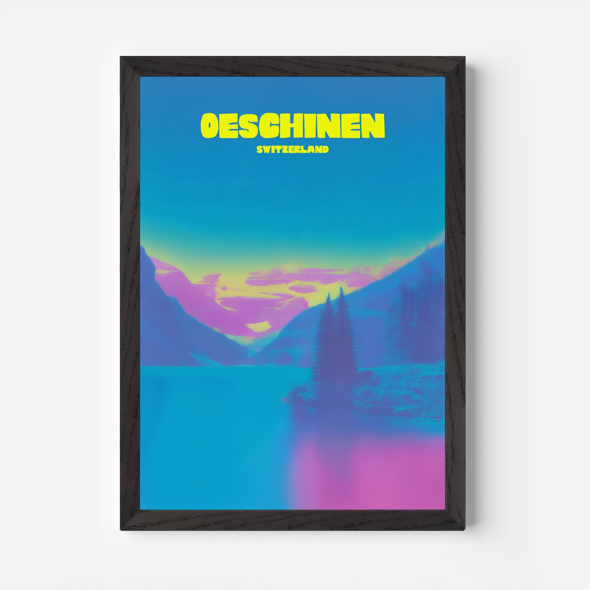 Lake Oeschinen Switzerland Travel Poster - Postered