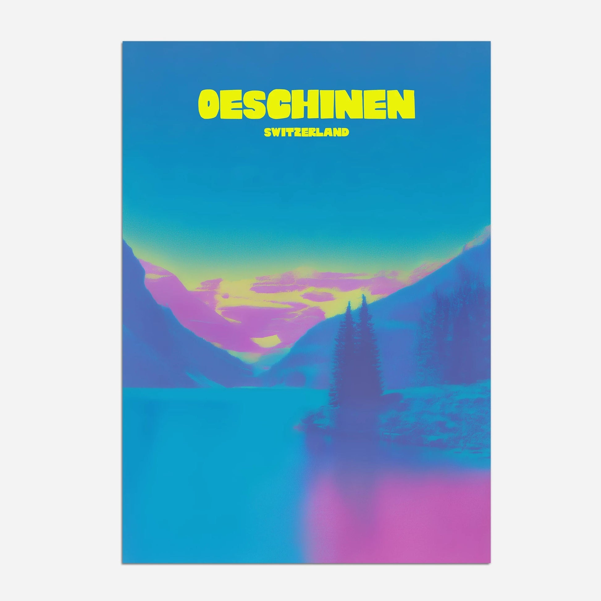 Lake Oeschinen Switzerland Travel Poster - Postered