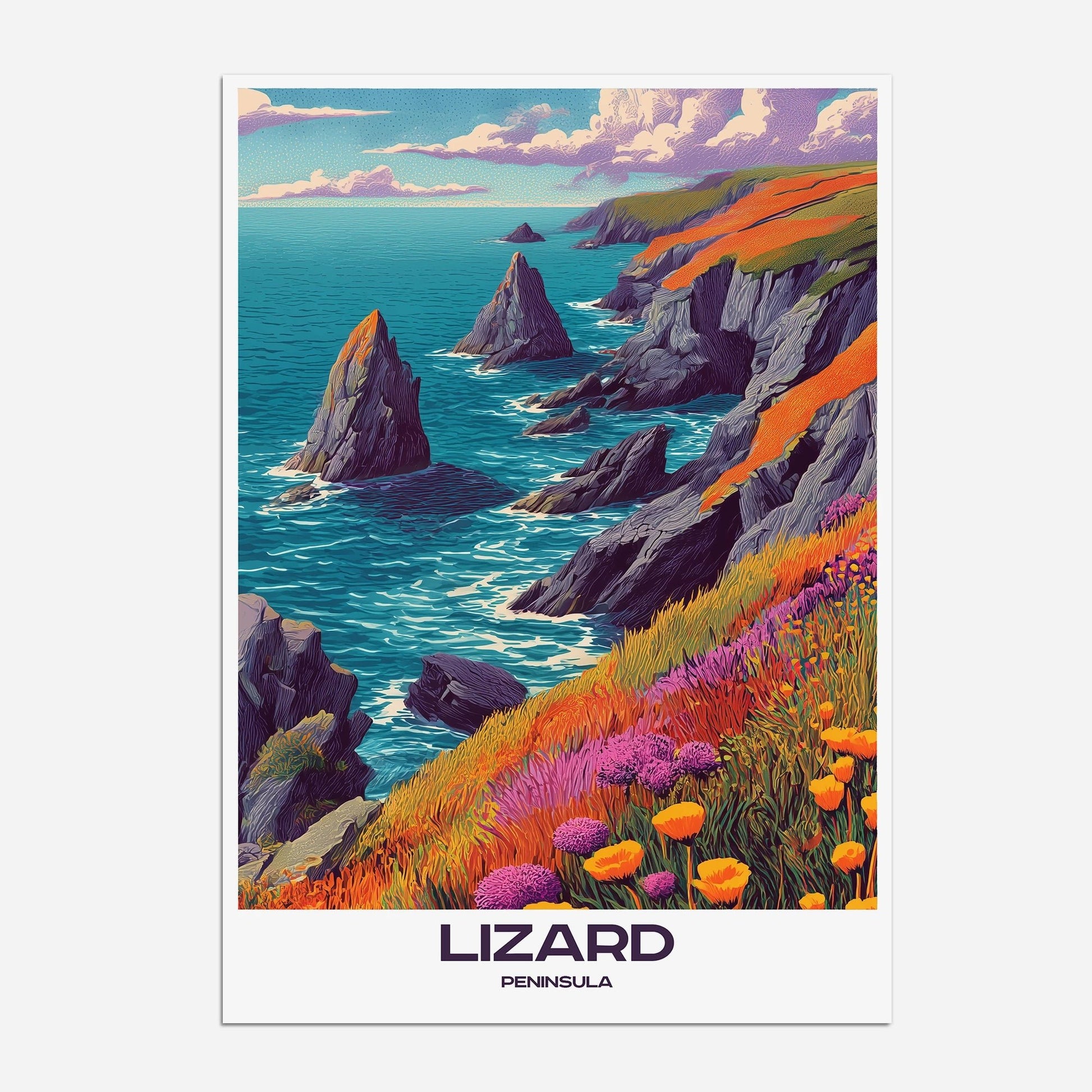 Lizard Peninsula Cornwall England Europe Travel Poster - Postered