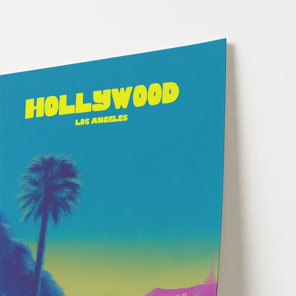 Los Angeles USA Hollywood Hills Travel Poster - Postered