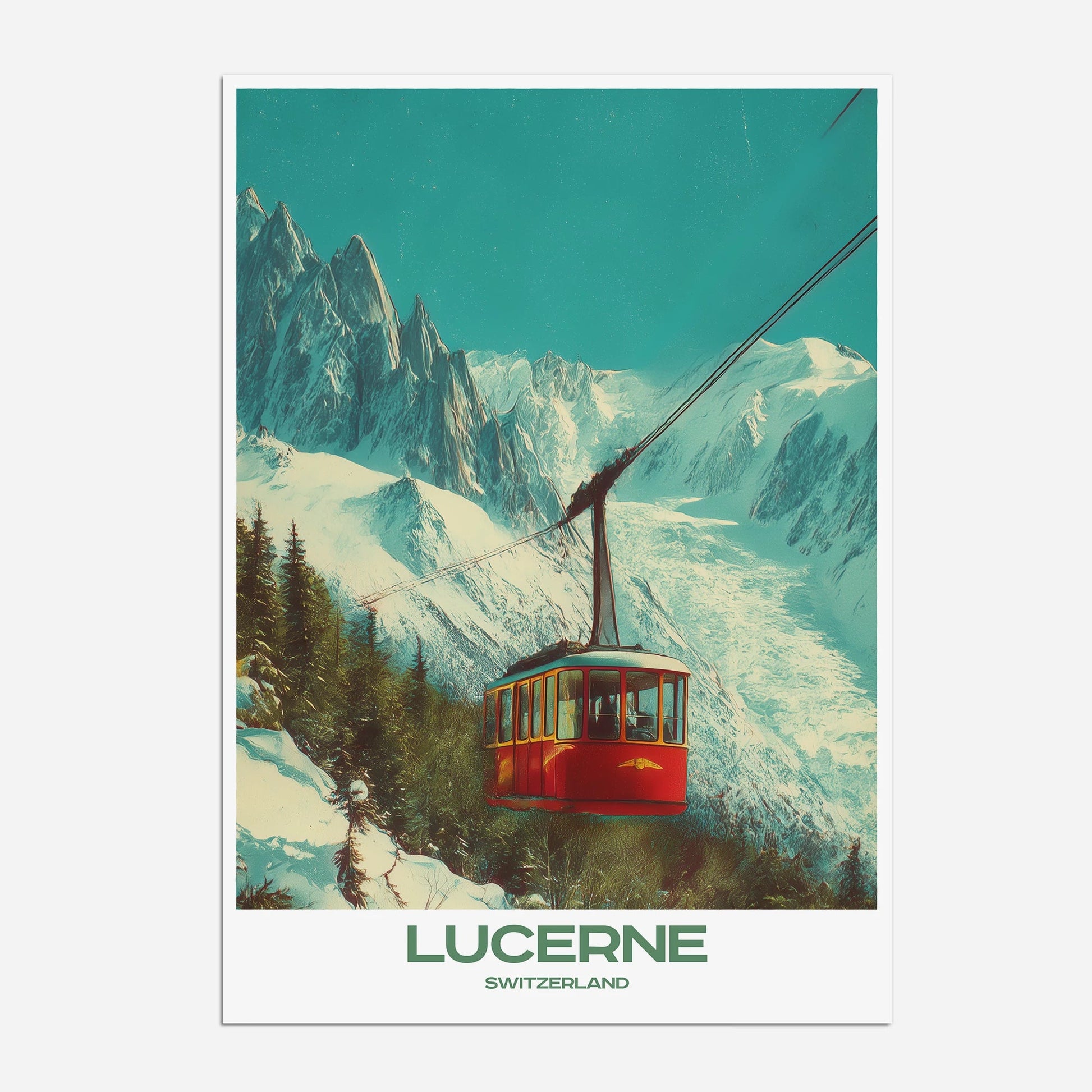 Lucerne Switzerland Europe Travel Poster - Postered