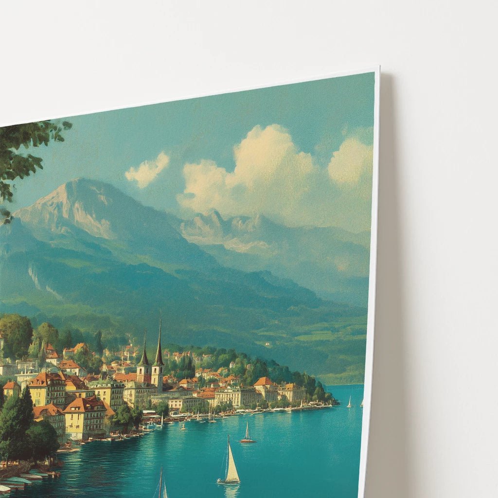 Lucerne Switzerland Europe Travel Poster - Postered