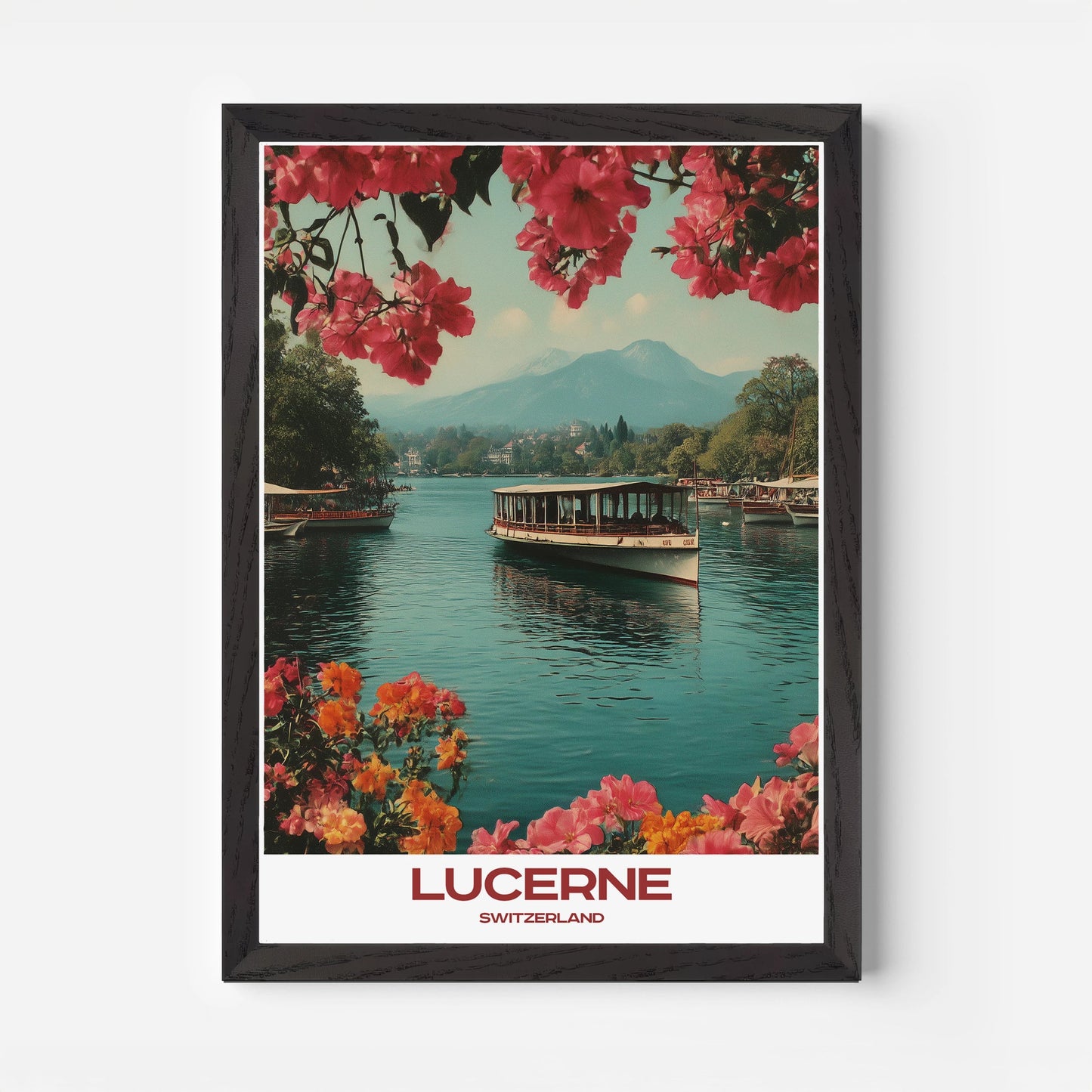 Lucerne Switzerland Europe Travel Poster - Postered