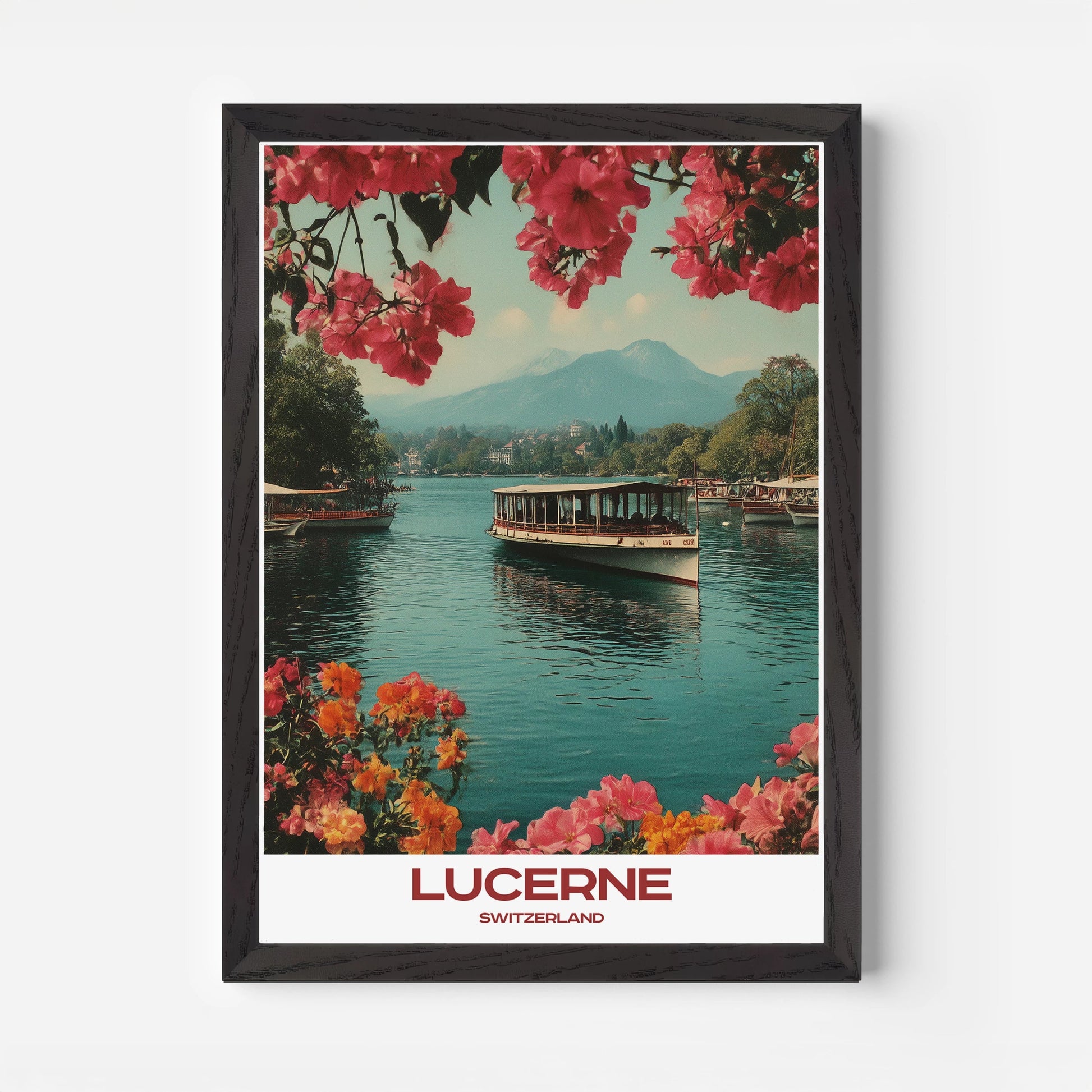 Lucerne Switzerland Europe Travel Poster - Postered