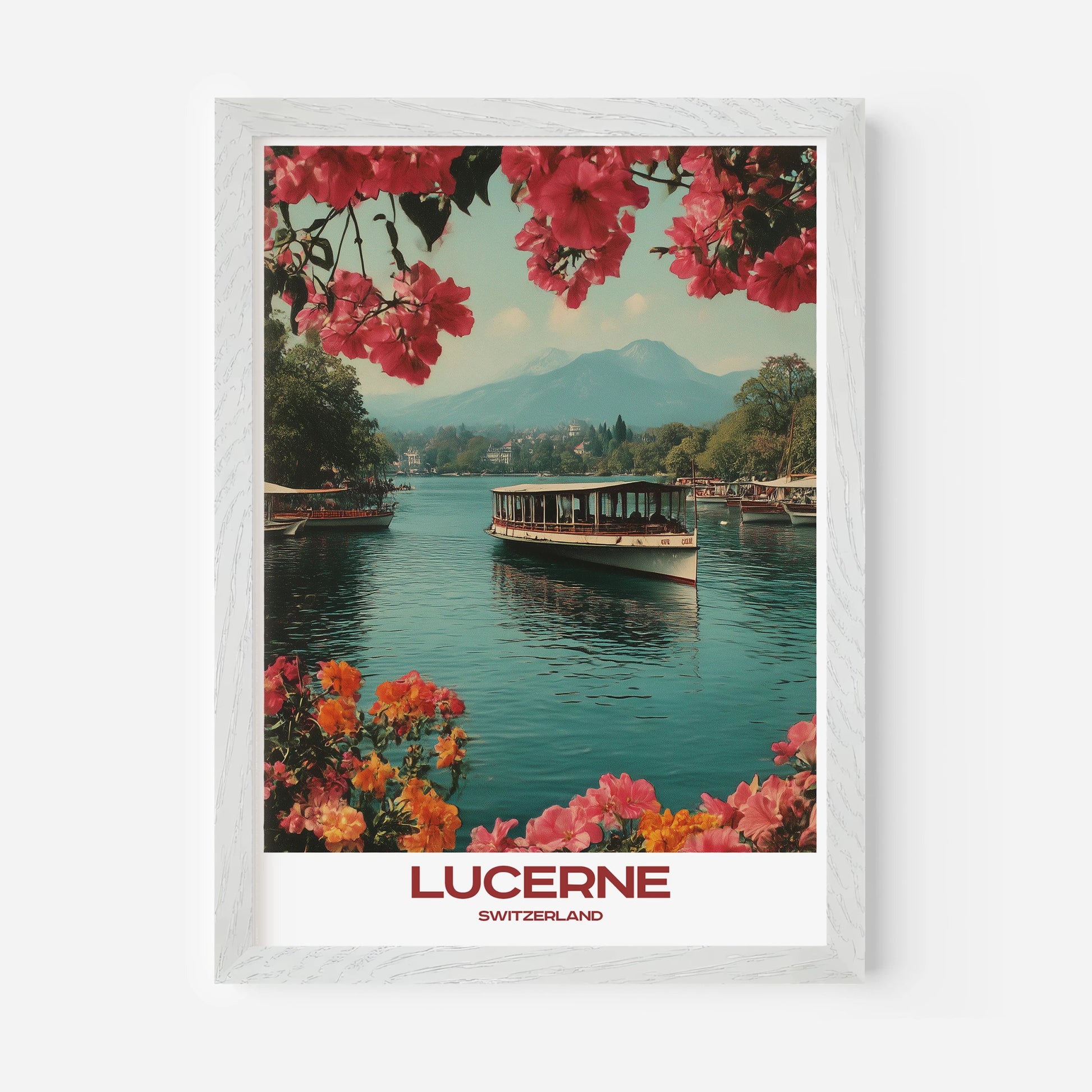 Lucerne Switzerland Europe Travel Poster - Postered