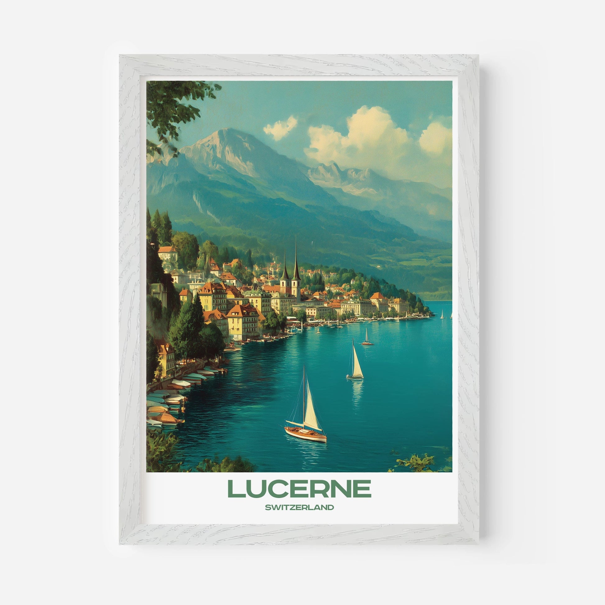 Lucerne Switzerland Europe Travel Poster - Postered