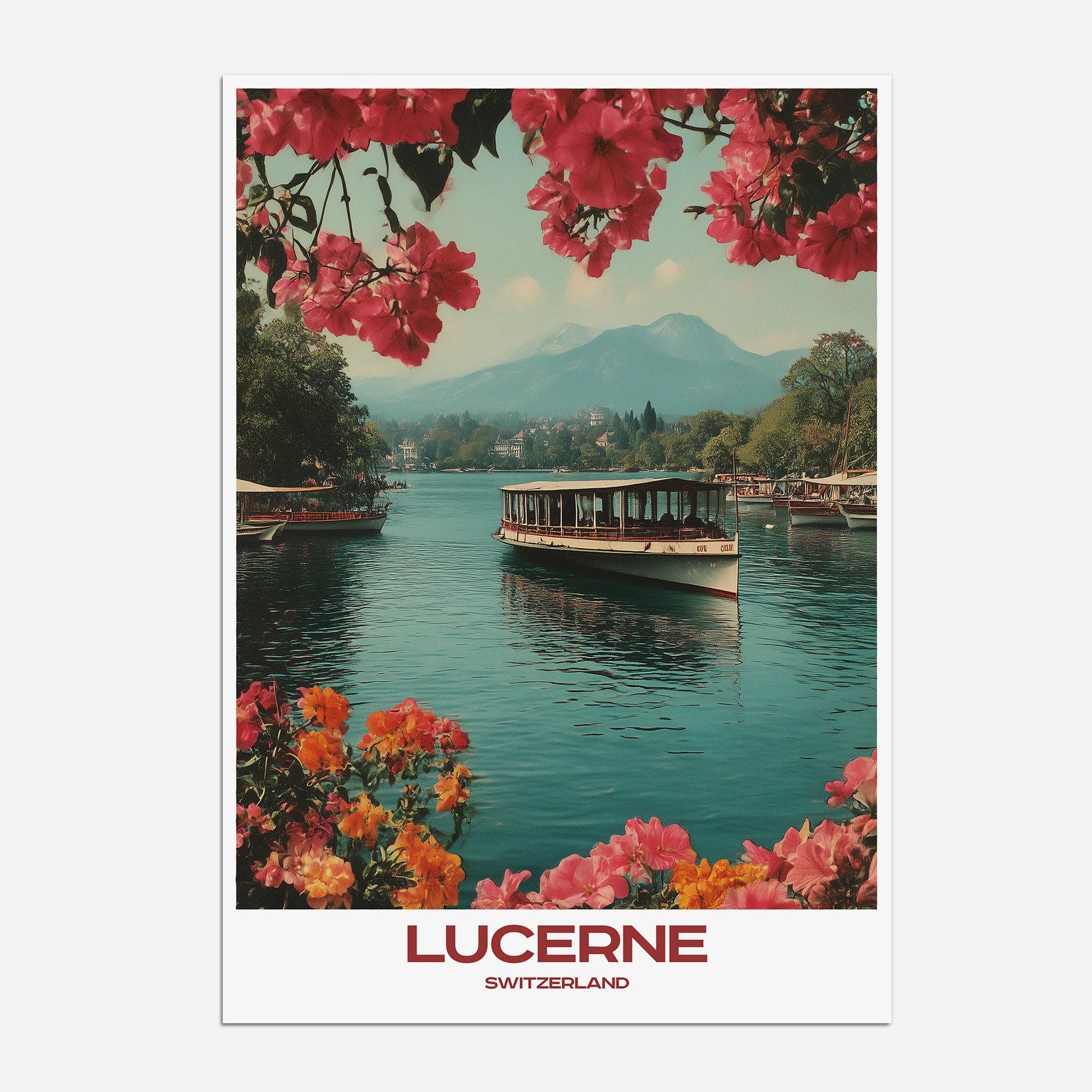 Lucerne Switzerland Europe Travel Poster - Postered