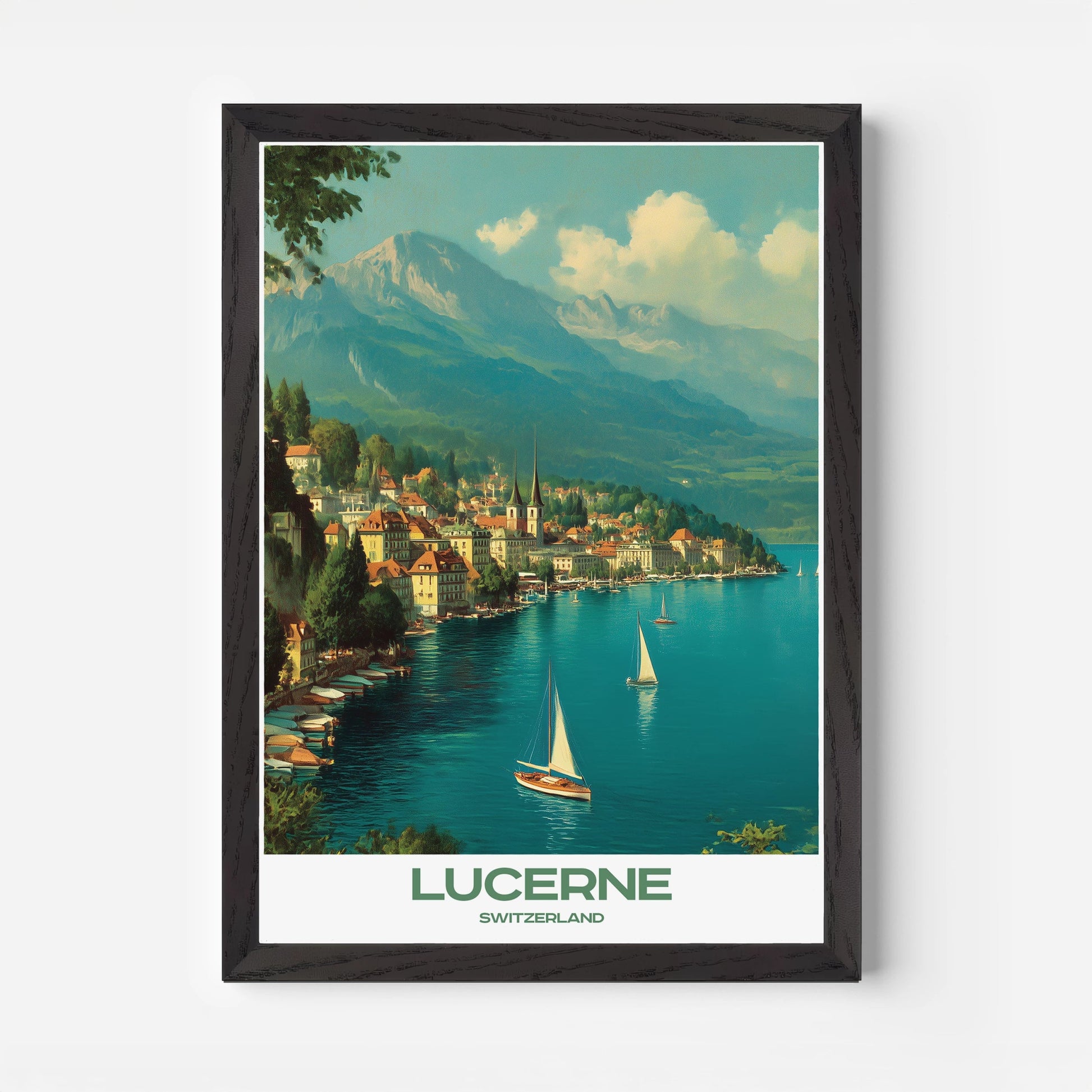 Lucerne Switzerland Europe Travel Poster - Postered