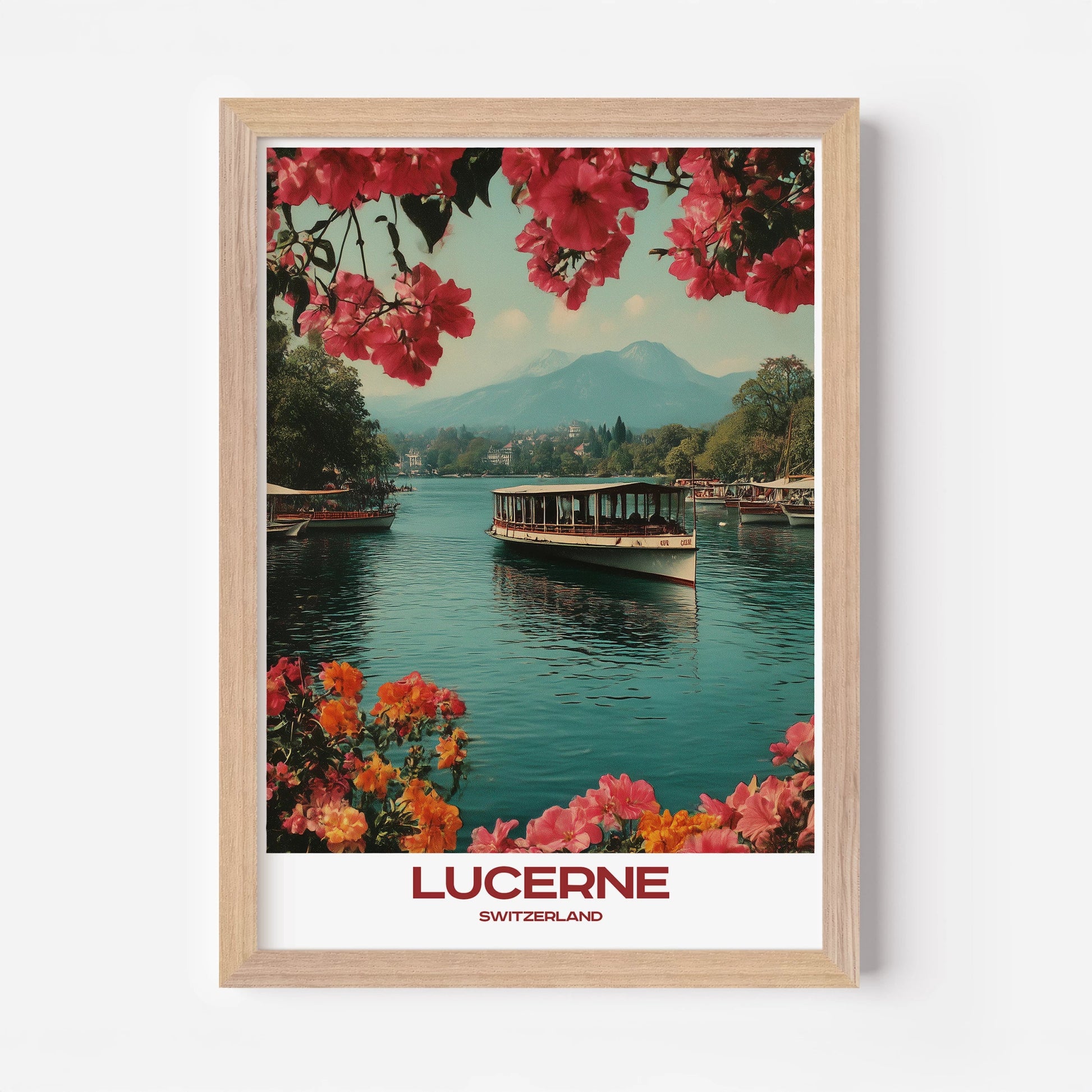 Lucerne Switzerland Europe Travel Poster - Postered