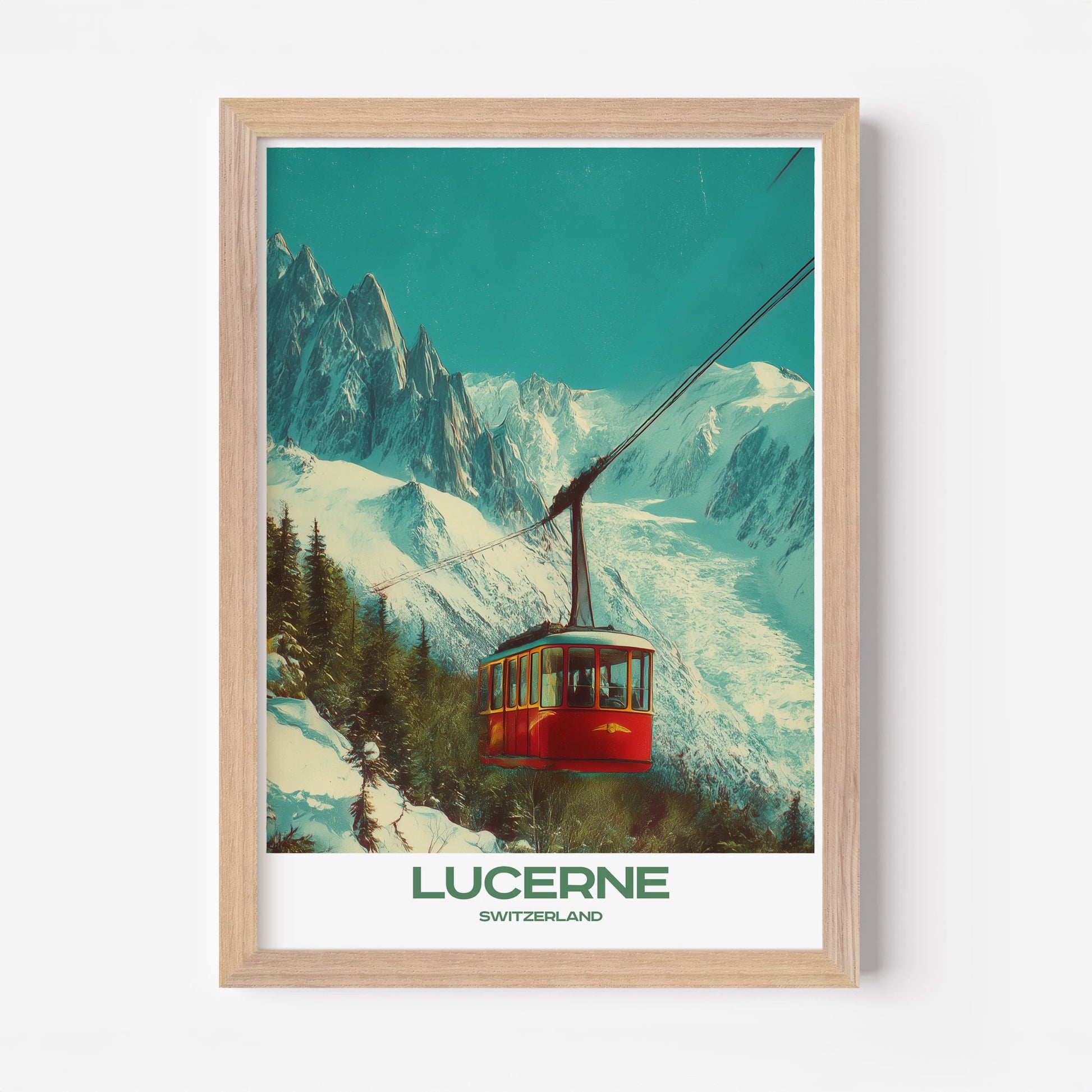 Lucerne Switzerland Europe Travel Poster - Postered