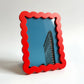 Magnetic Modular Wavey Plastic Frame - Red - 5x7 Inch
