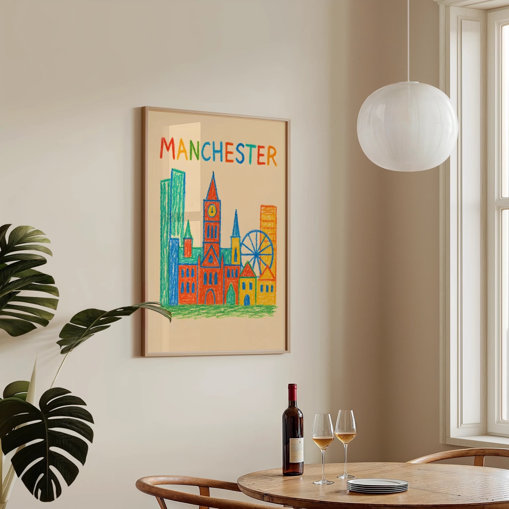 Manchester Crayon Skyline - The House Of BLOC