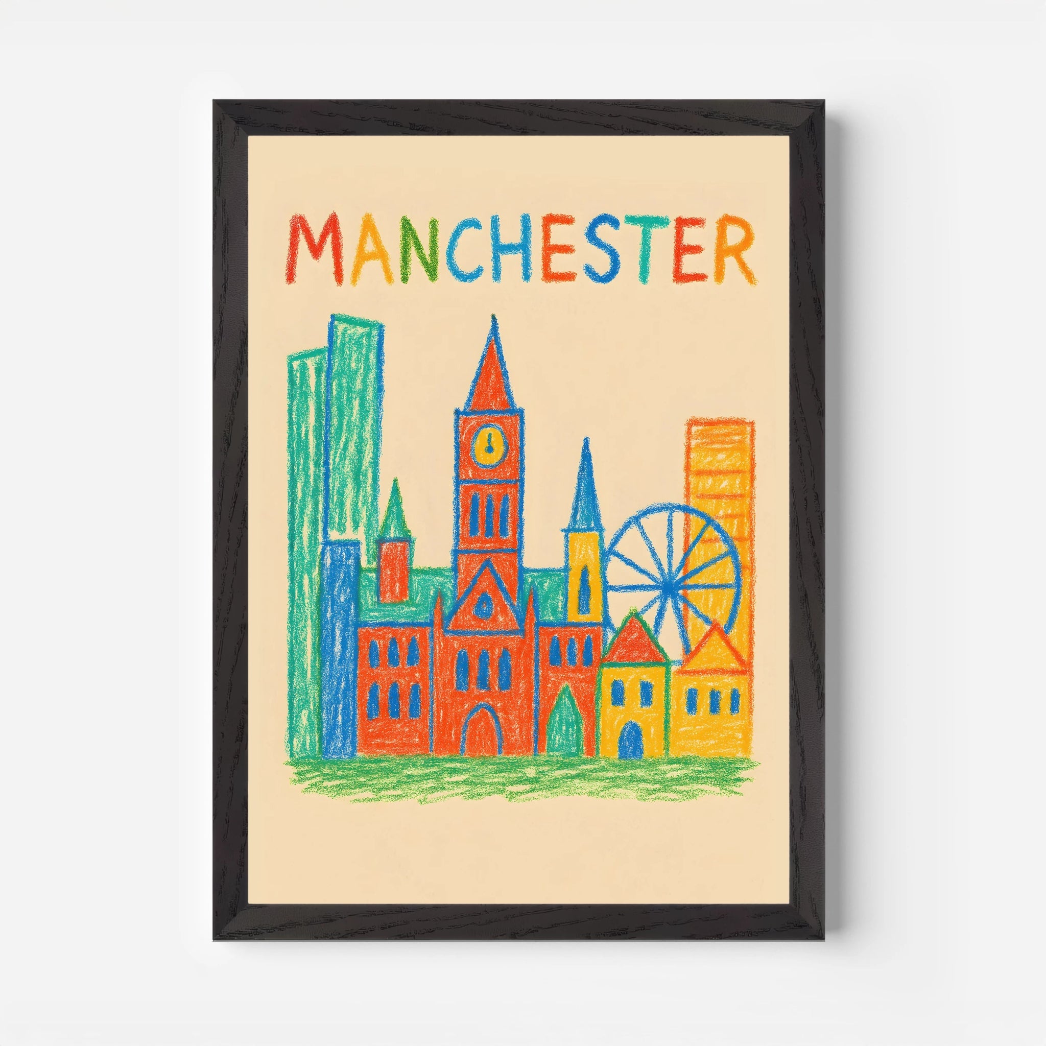 Manchester Crayon Skyline - The House Of BLOC