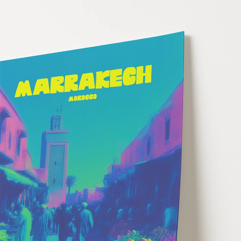 Marrakech Market Morocco Africa Travel Poster - Postered