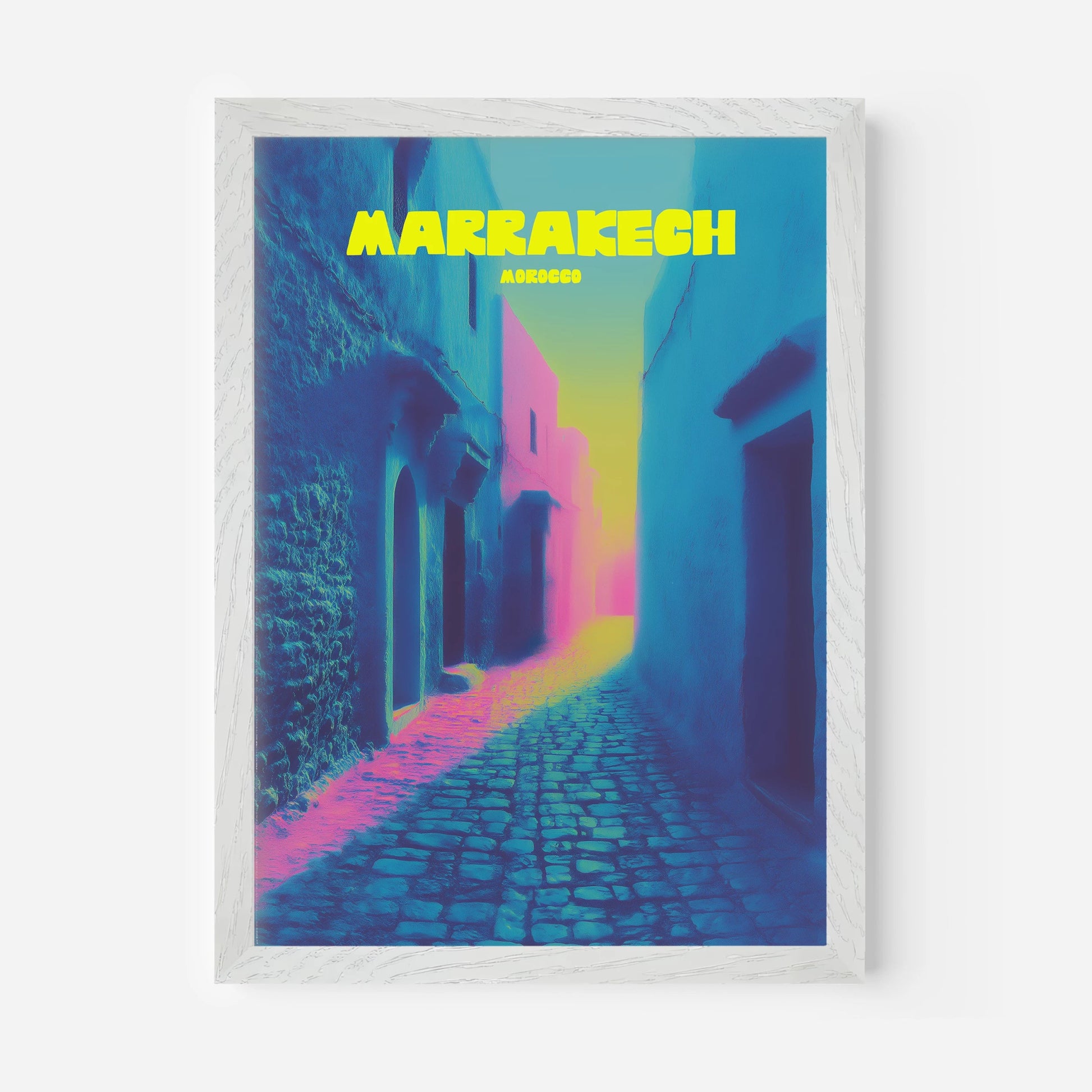 Marrakech Streets Morocco Africa Travel Poster - Postered
