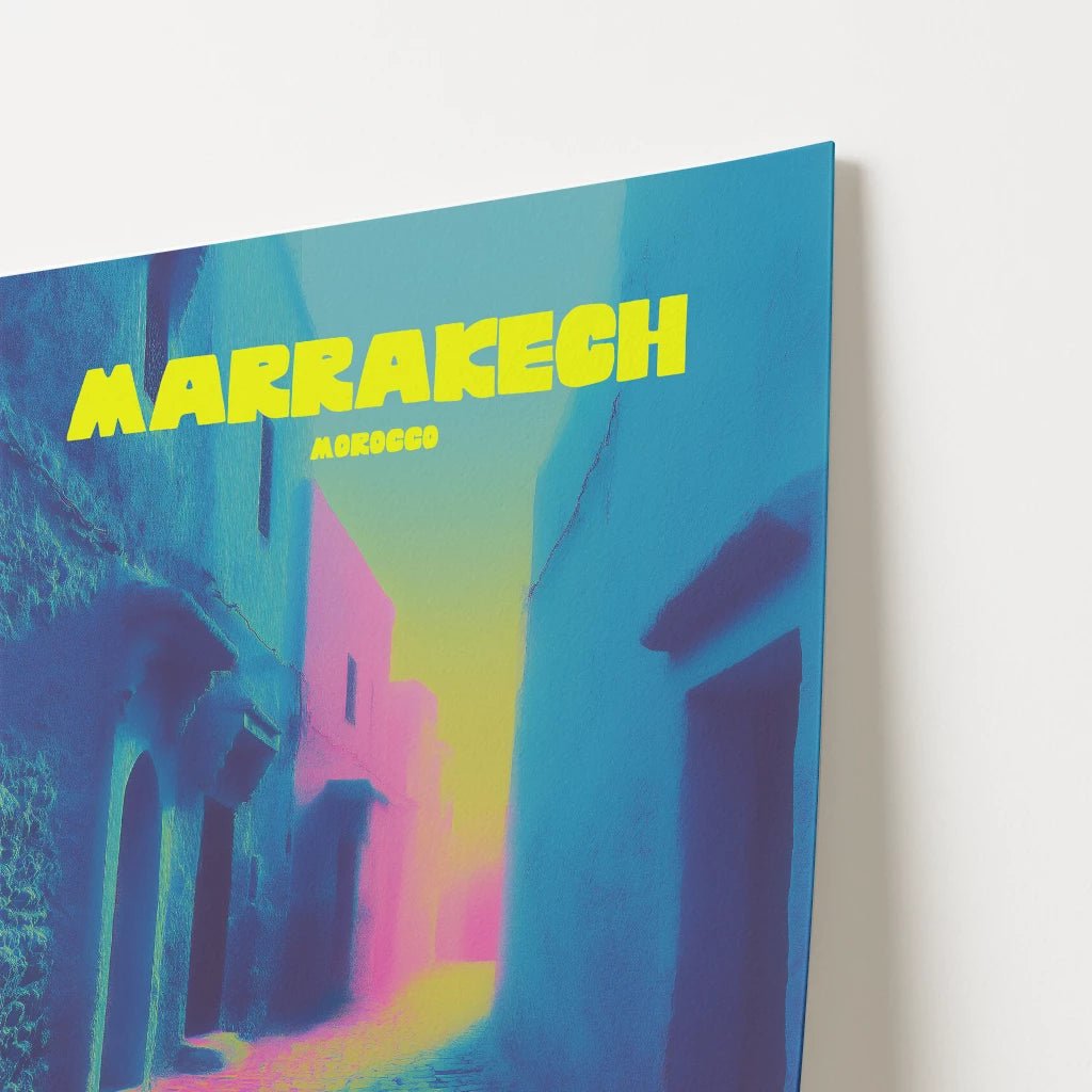 Marrakech Streets Morocco Africa Travel Poster - Postered