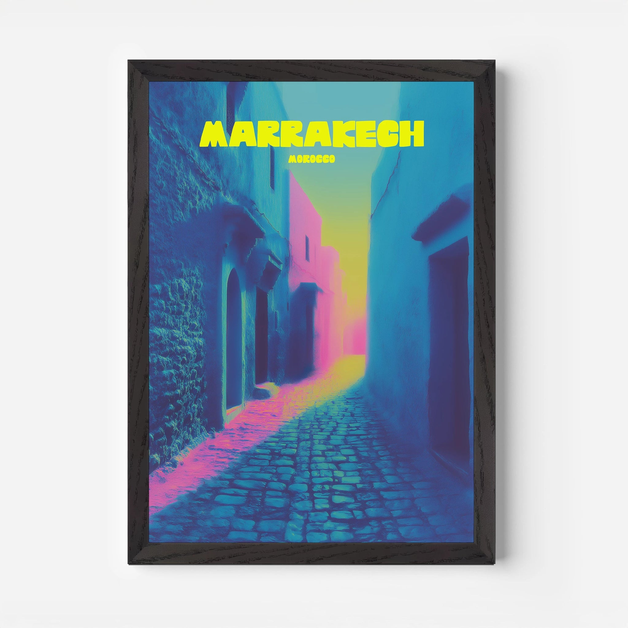 Marrakech Streets Morocco Africa Travel Poster - Postered