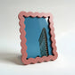 Magnetic Modular Wavey Plastic Frame - Matt Pottery Red - 5x7 Inch