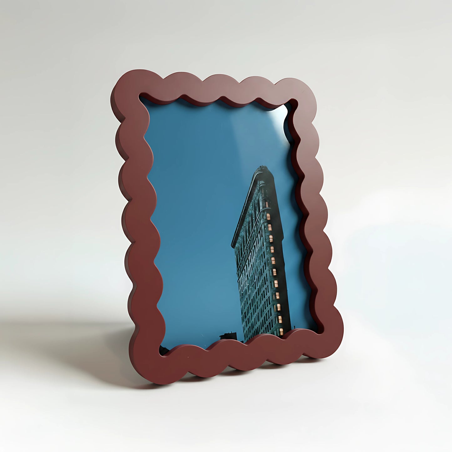 Magnetic Modular Wavey Plastic Frame - Matt Ruby Red - 5x7 Inch
