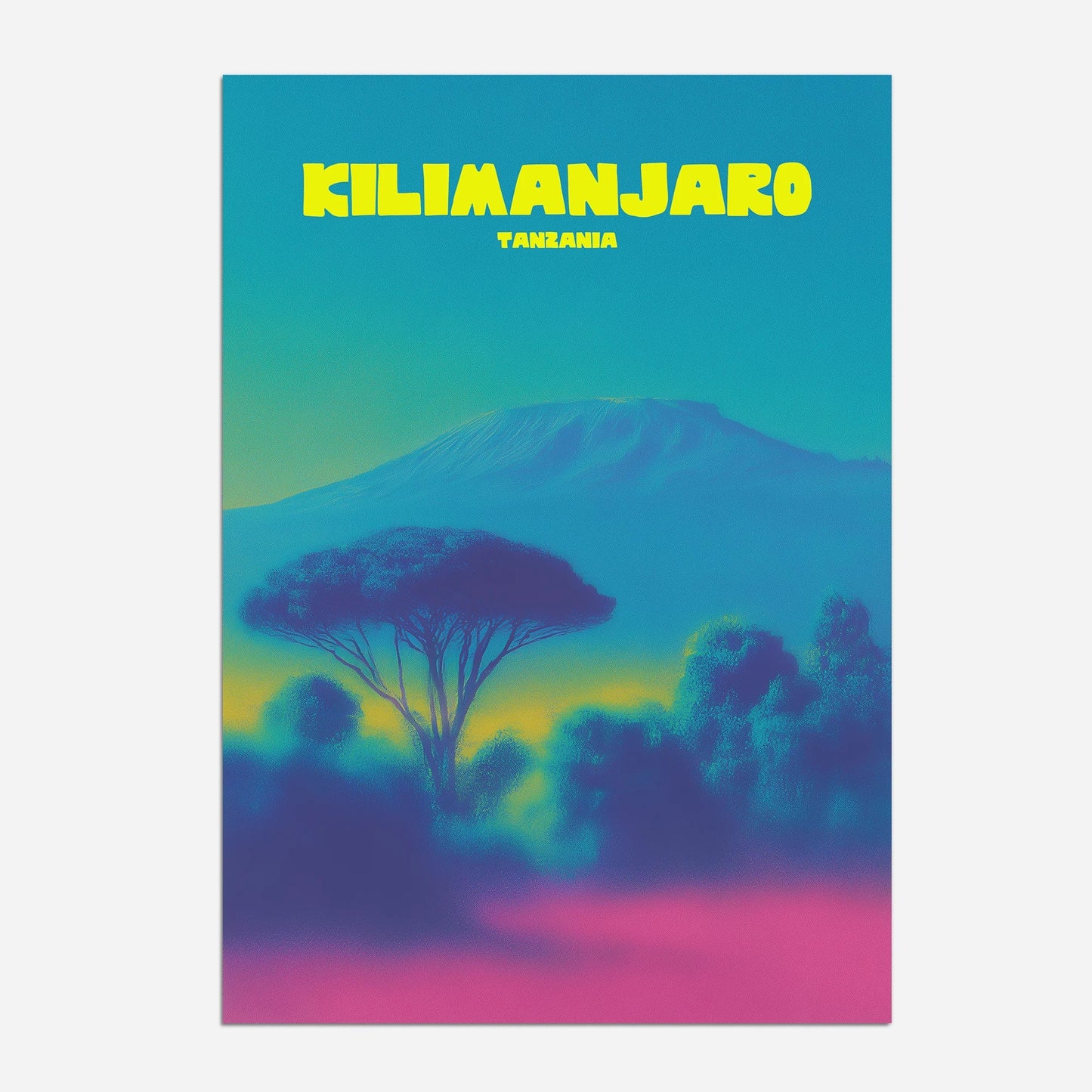 Mount Kilimanjaro Tanzania Africa Travel Poster - Postered