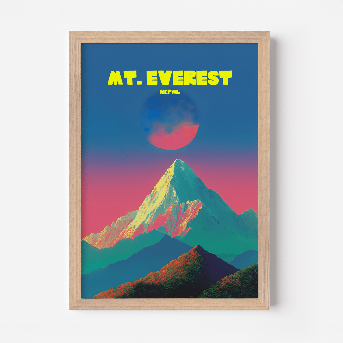 Mt. Everest Nepal Travel Poster - Postered