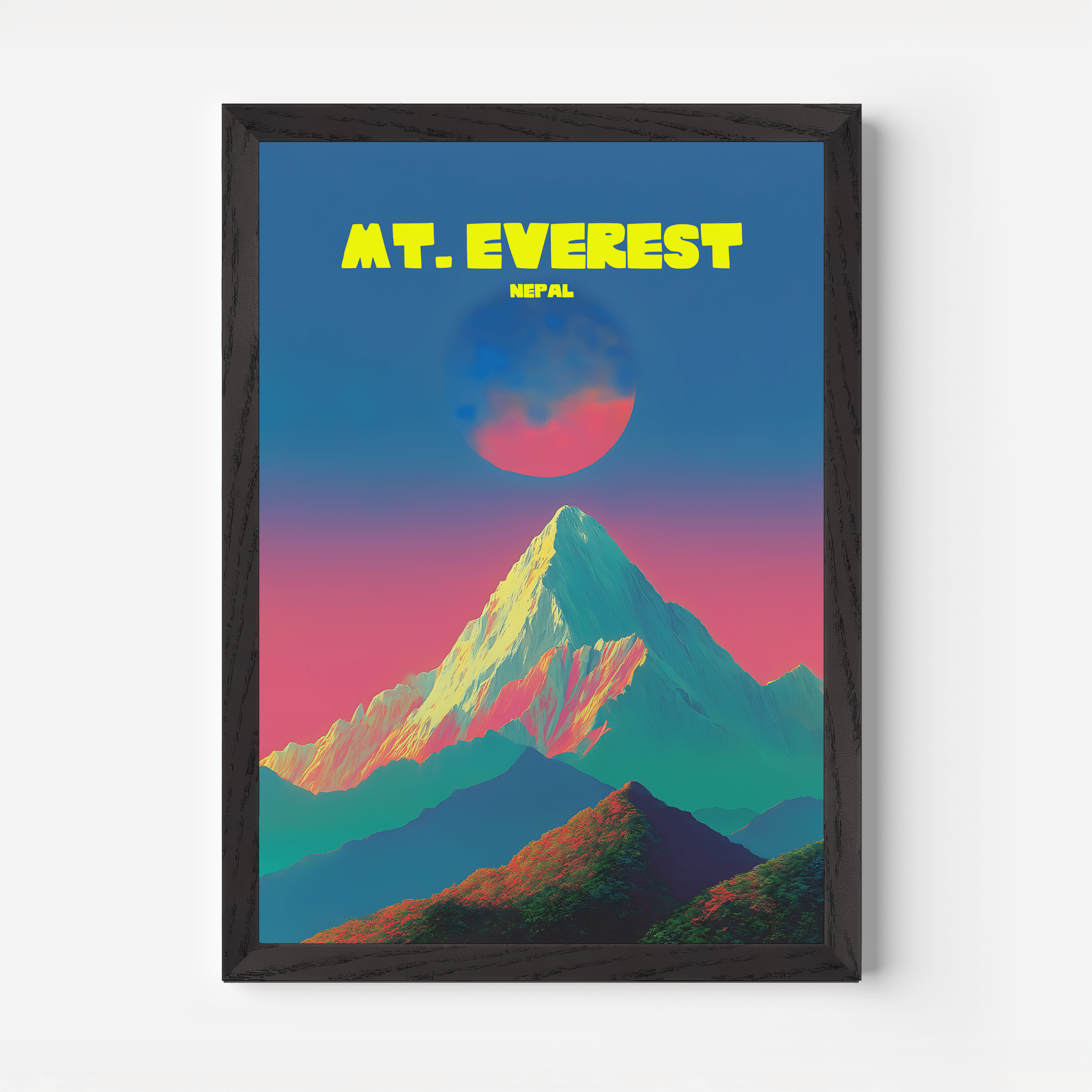 Mt. Everest Nepal Travel Poster - Postered