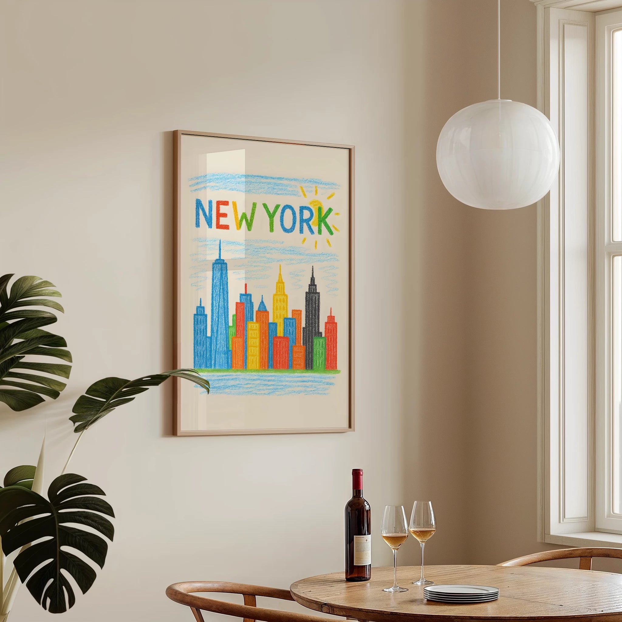 New York Crayon Skyline - The House Of BLOC
