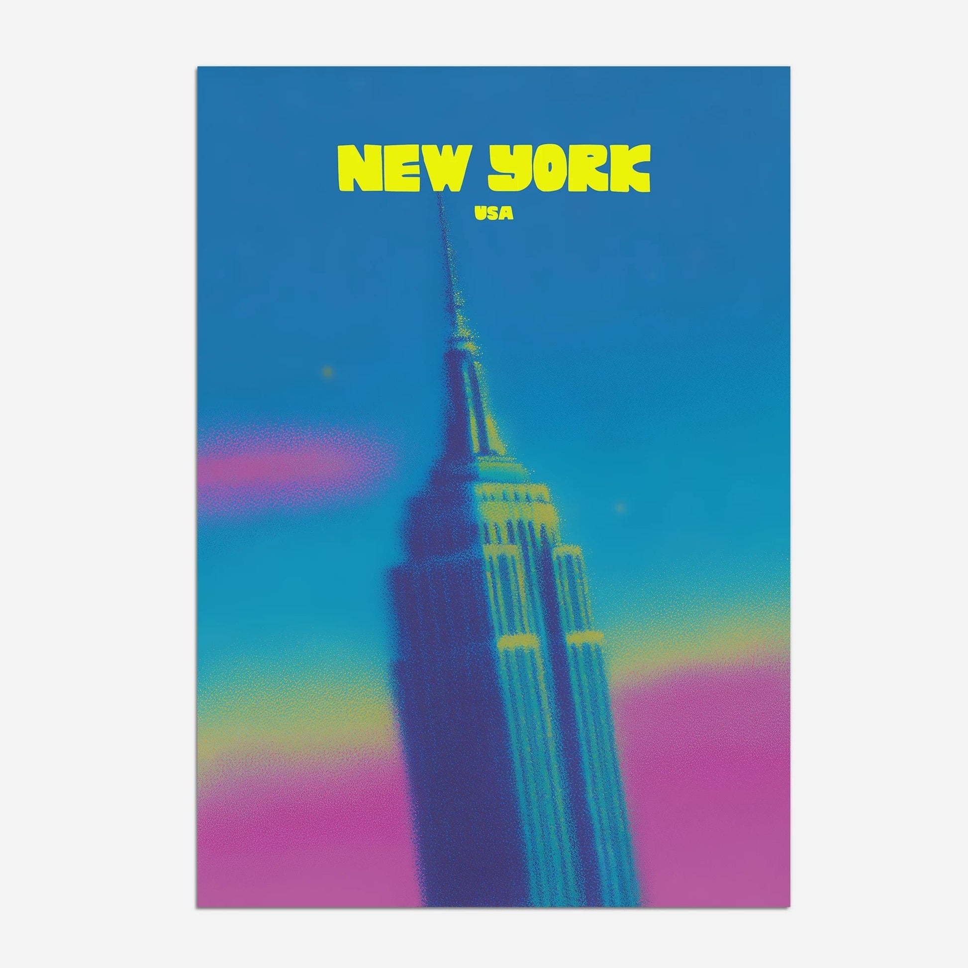 New York USA Empire State Building Travel Poster - Postered