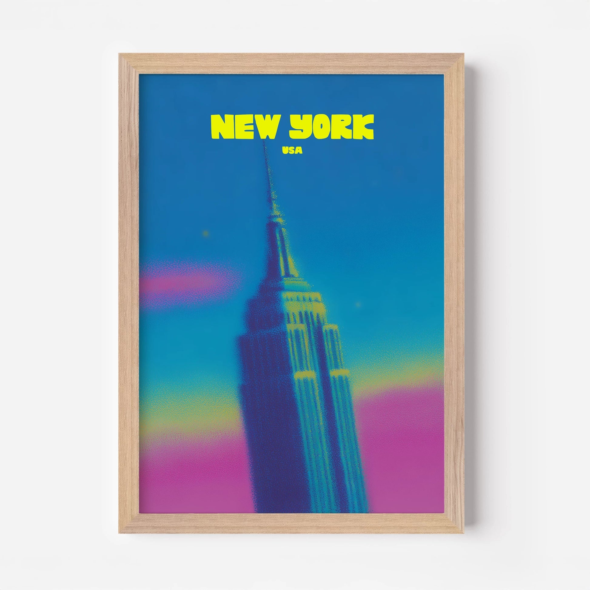 New York USA Empire State Building Travel Poster - Postered