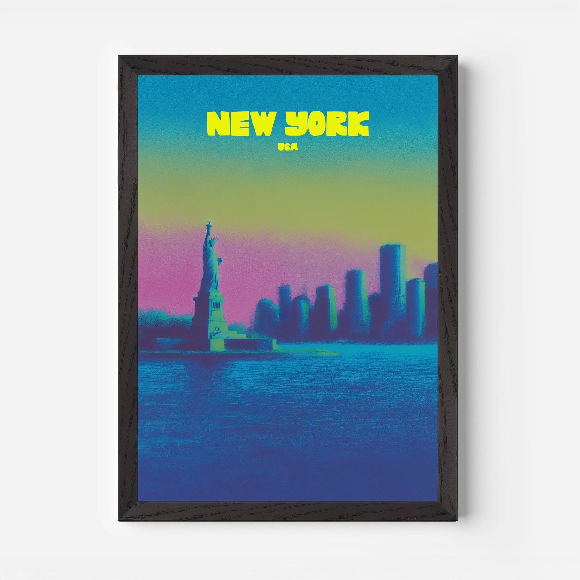 New York USA Statue Of Liberty Travel Poster - Postered