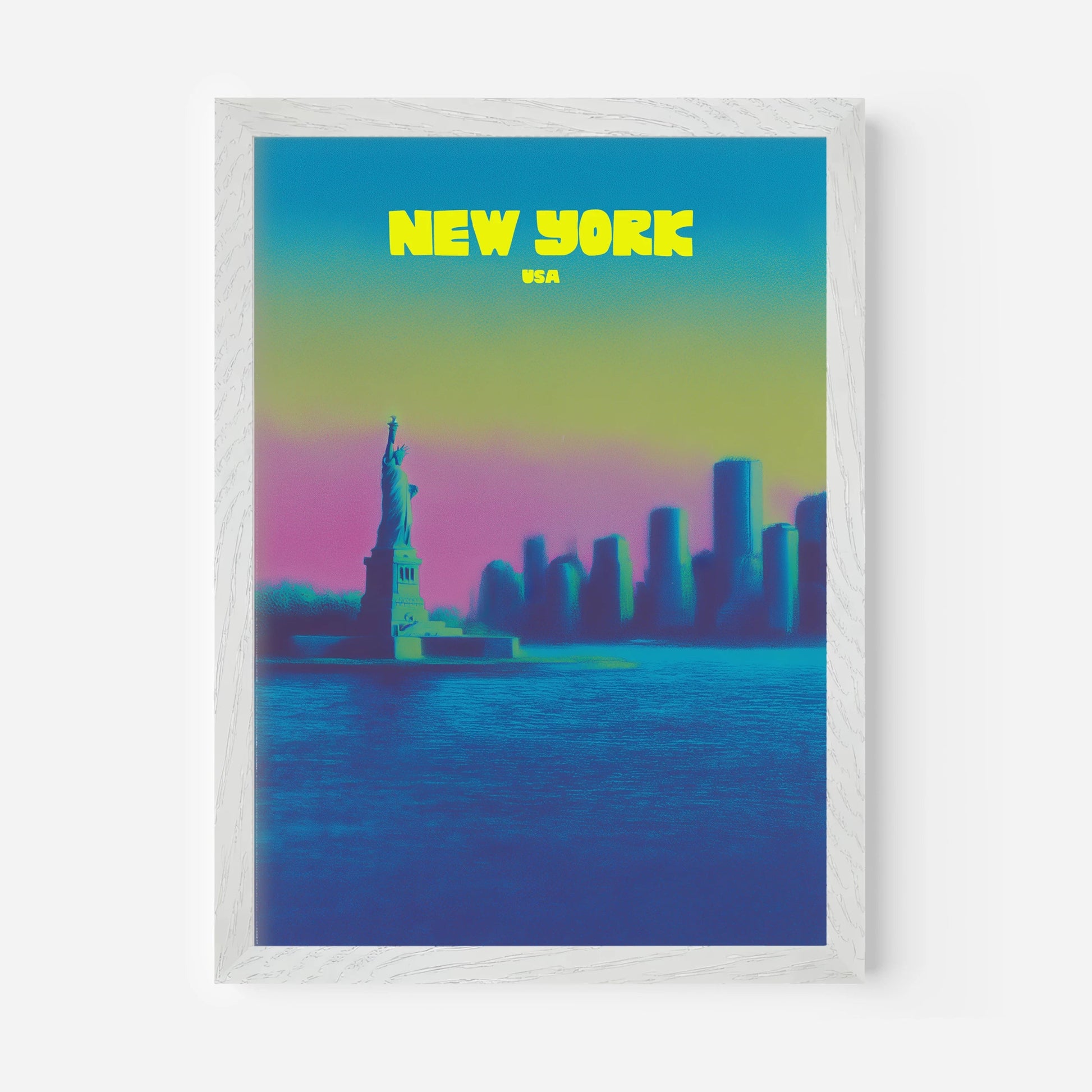 New York USA Statue Of Liberty Travel Poster - Postered