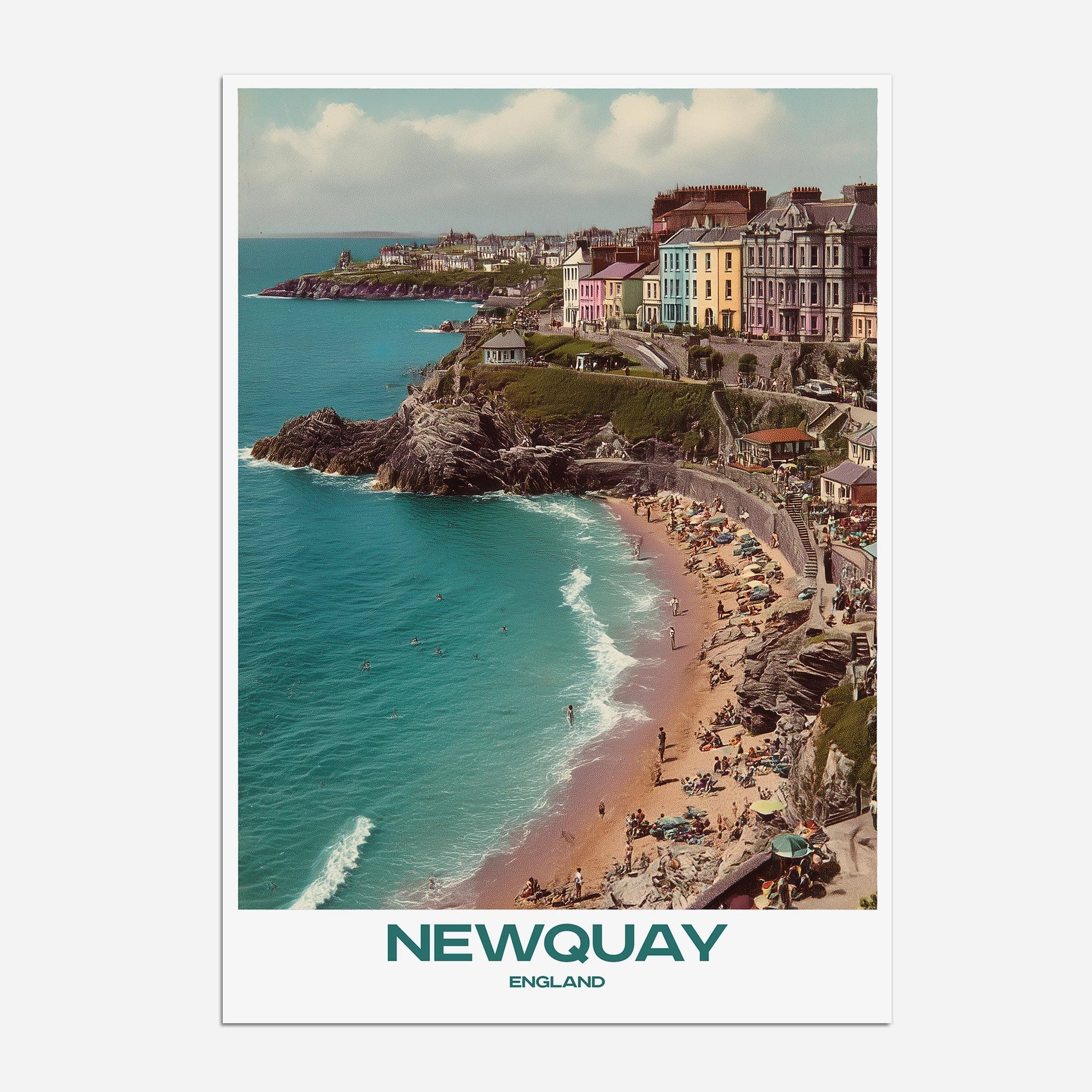 Newquay Cornwall England Europe Travel Poster - Postered