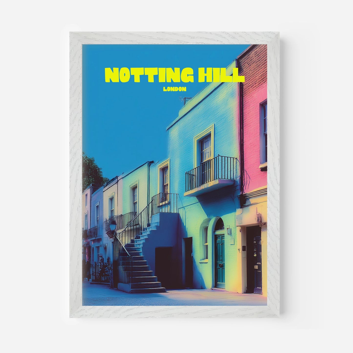 Notting Hill London England Travel Poster - Postered