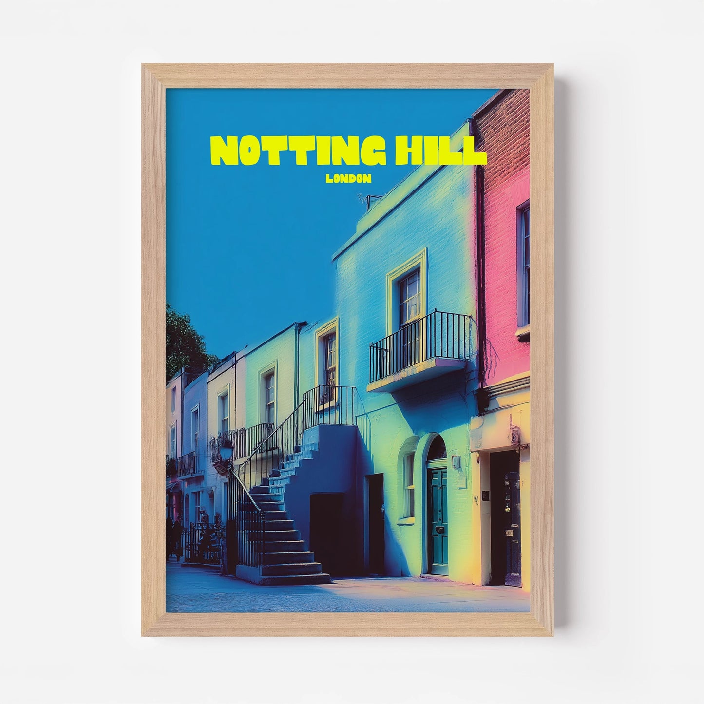 Notting Hill London England Travel Poster - Postered