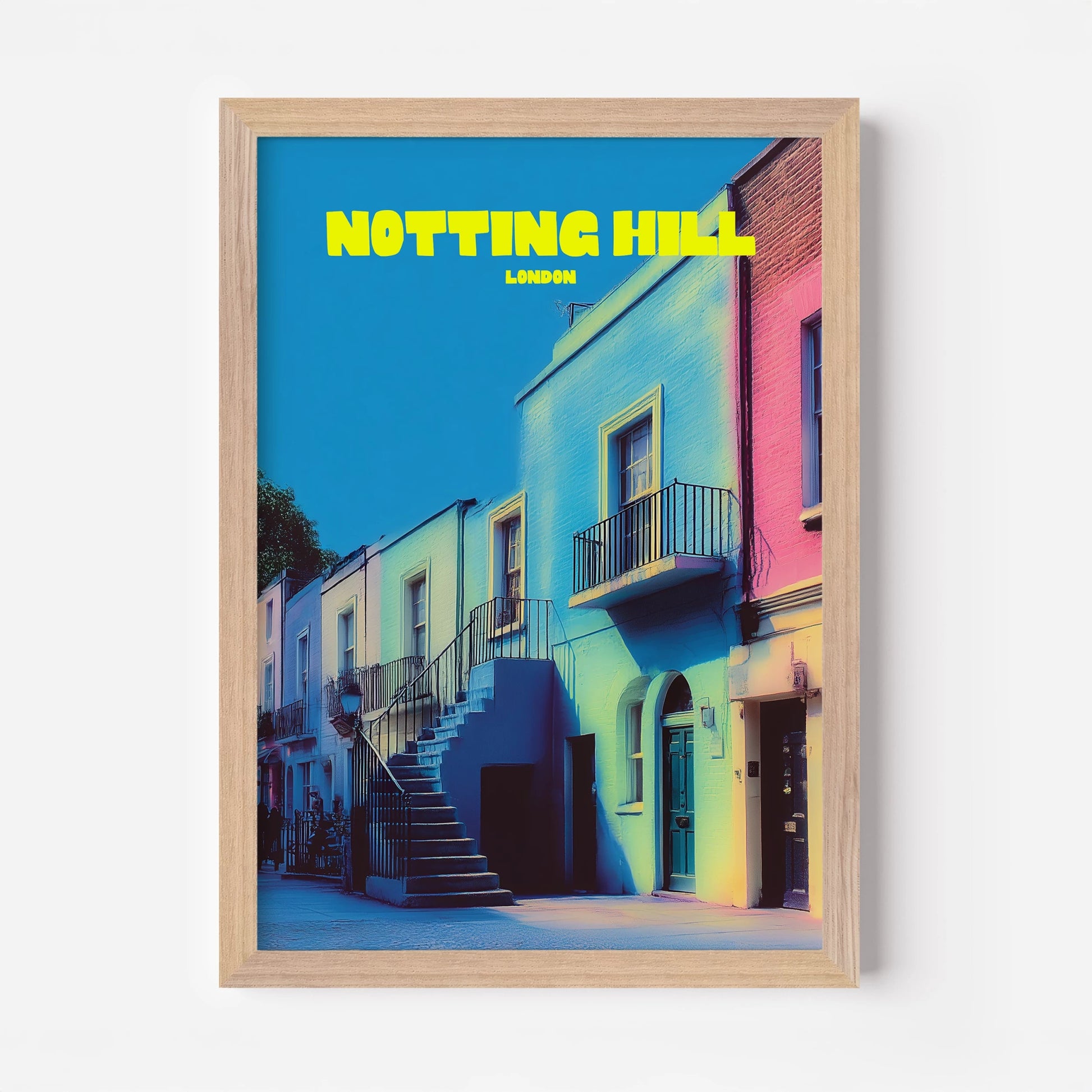 Notting Hill London England Travel Poster - Postered