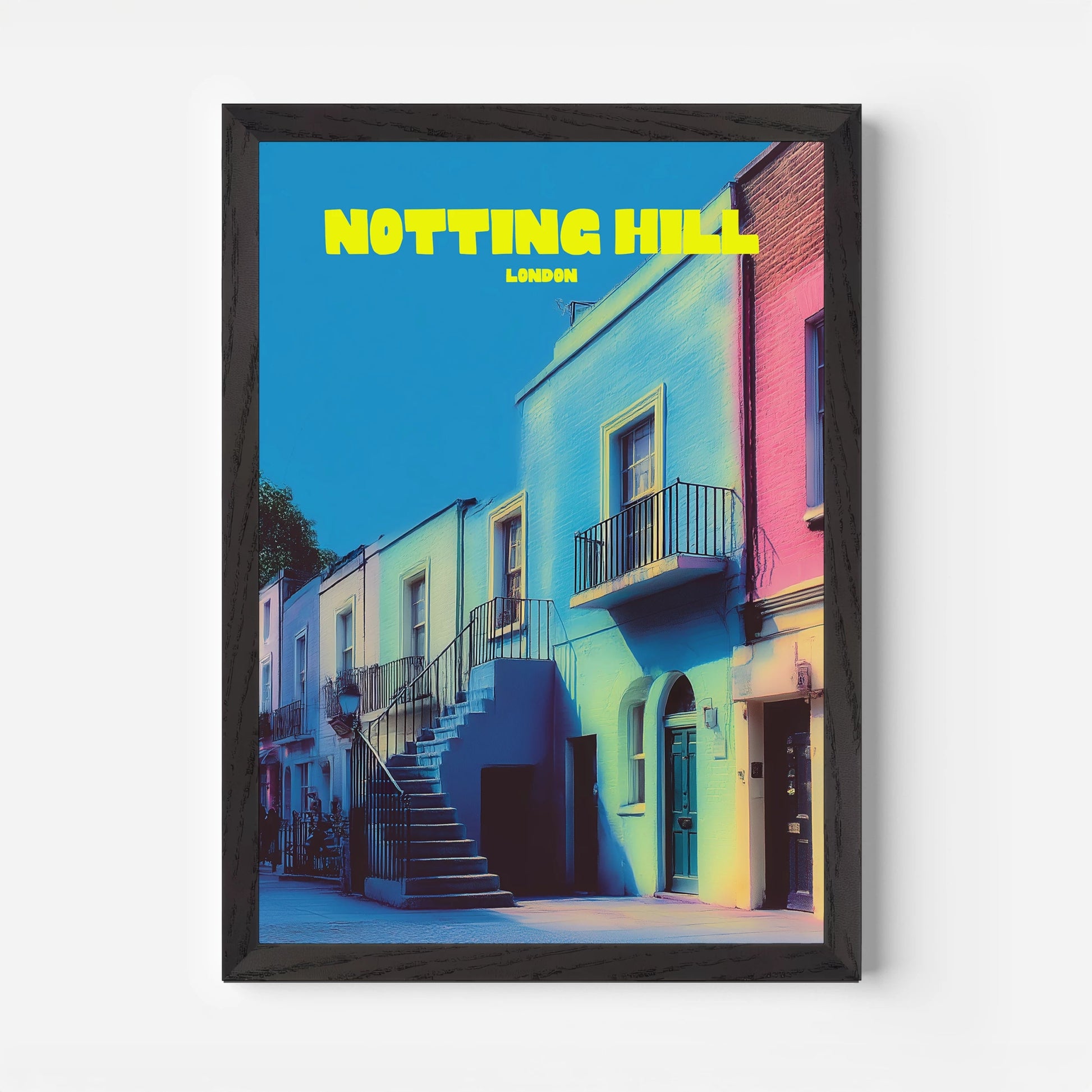 Notting Hill London England Travel Poster - Postered