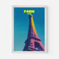 Paris France Eiffel Tower Travel Poster - Postered