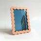 Magnetic Modular Wavey Plastic Frame - Peach - 5x7 Inch