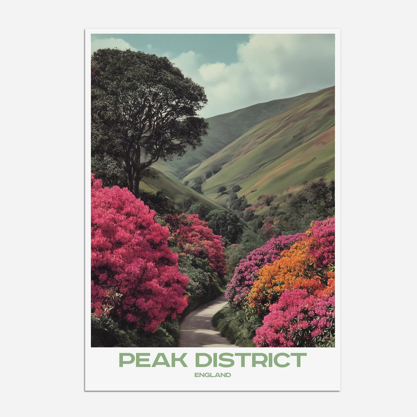 Peak District England Europe Travel Poster - Postered