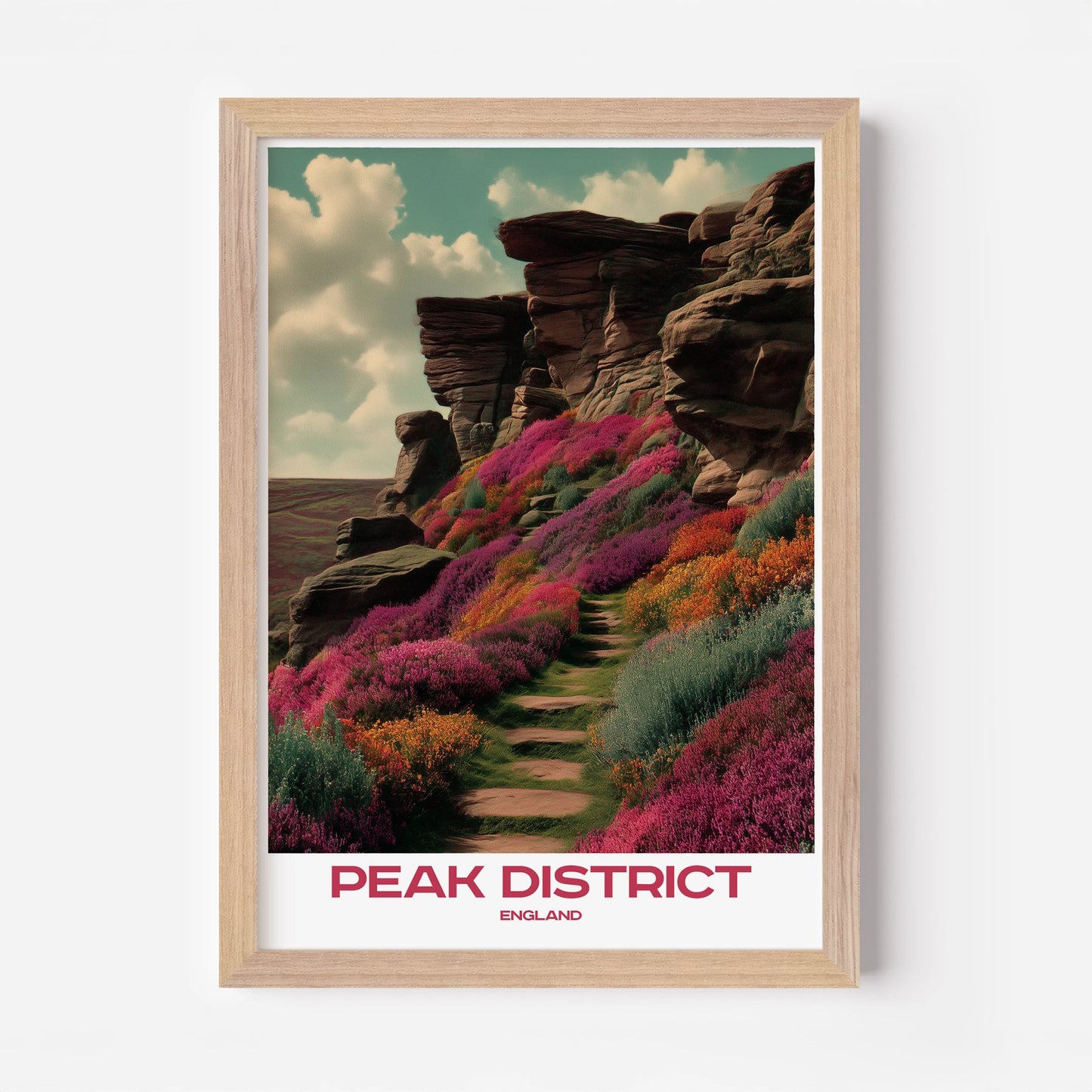 Peak District England Europe Travel Poster - Postered